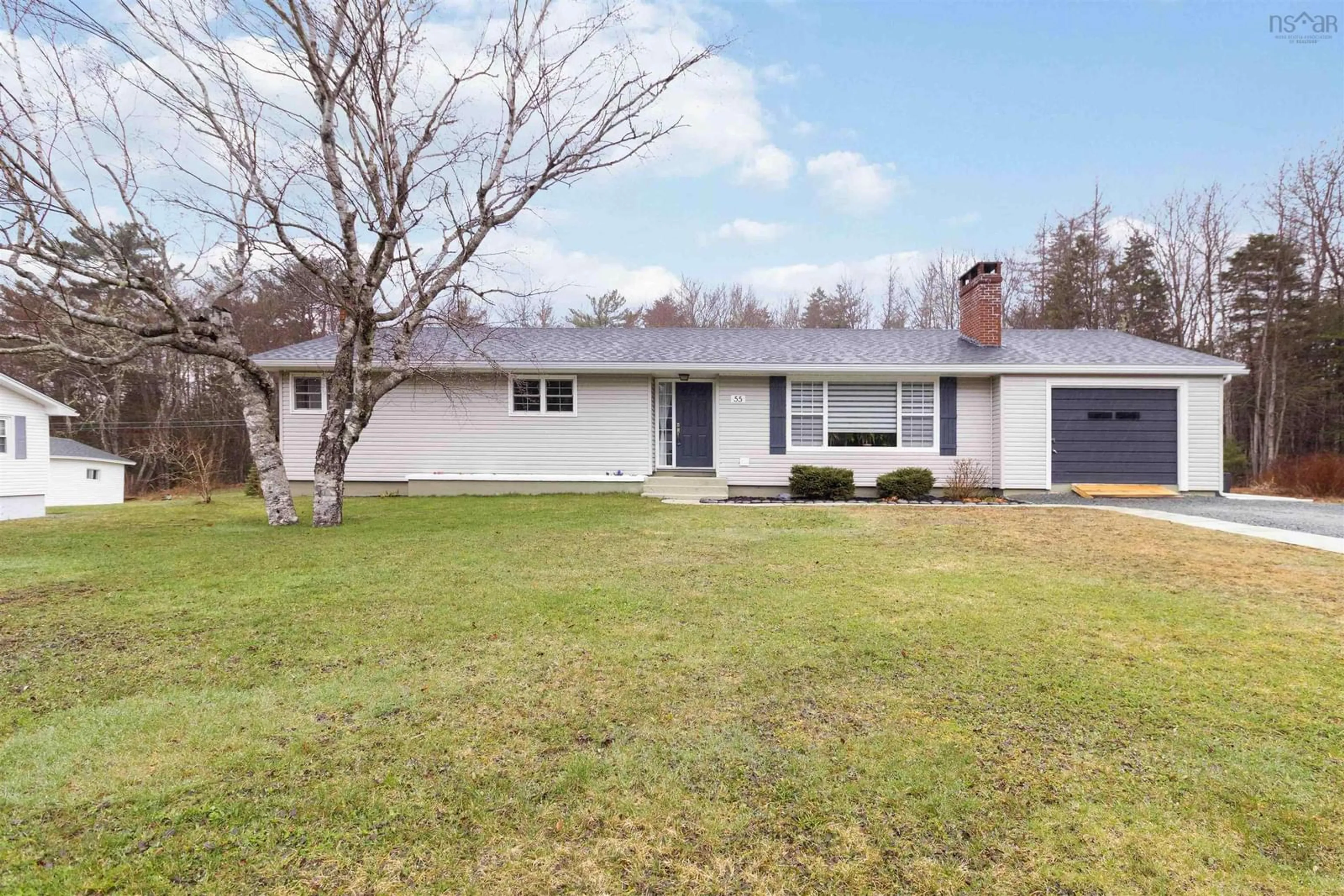 Home with vinyl exterior material, street for 55 Richardson St, Brooklyn Nova Scotia B0J 1H0