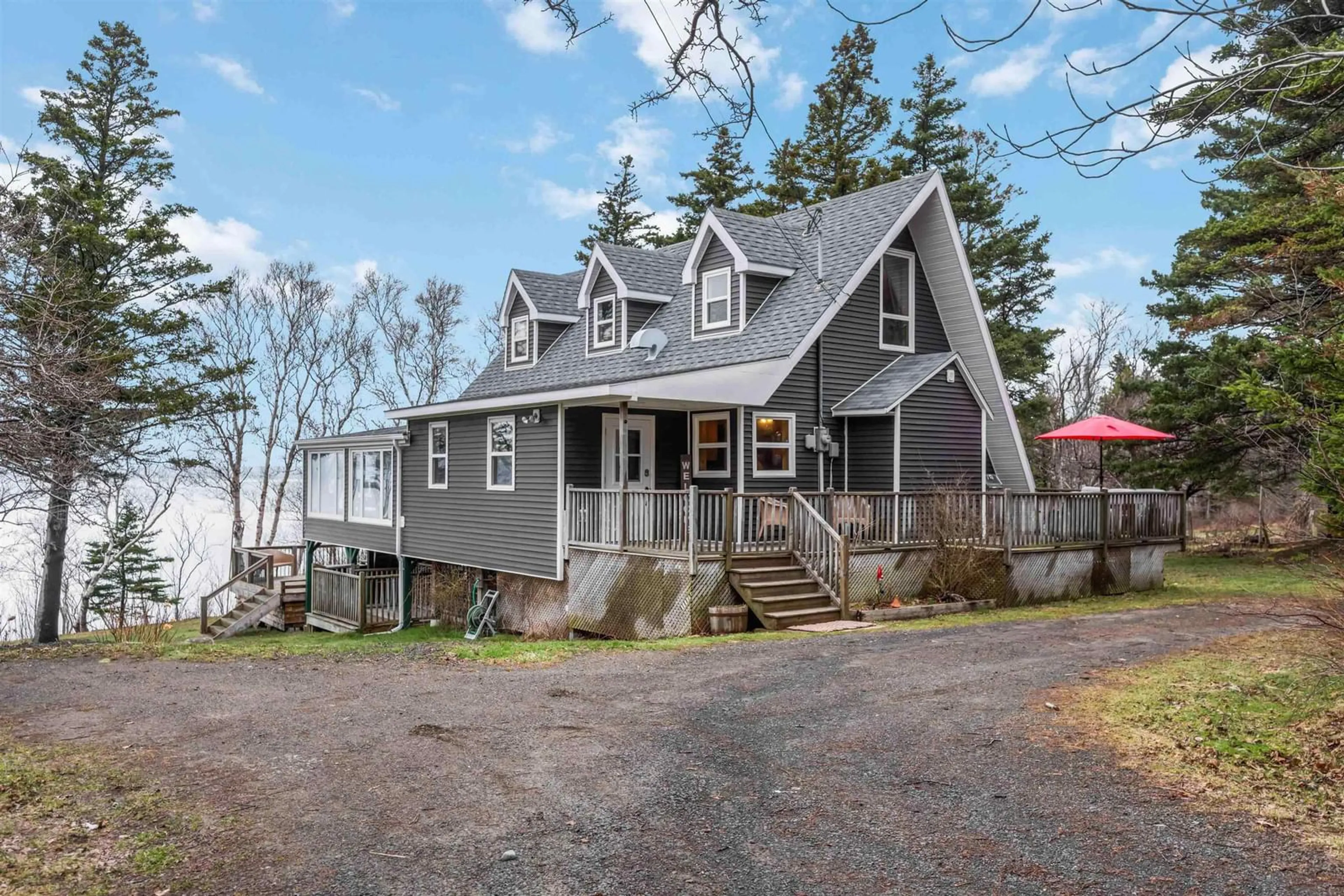 Home with vinyl exterior material, street for 7055 Highway 101, Plympton Nova Scotia B0W 2R0