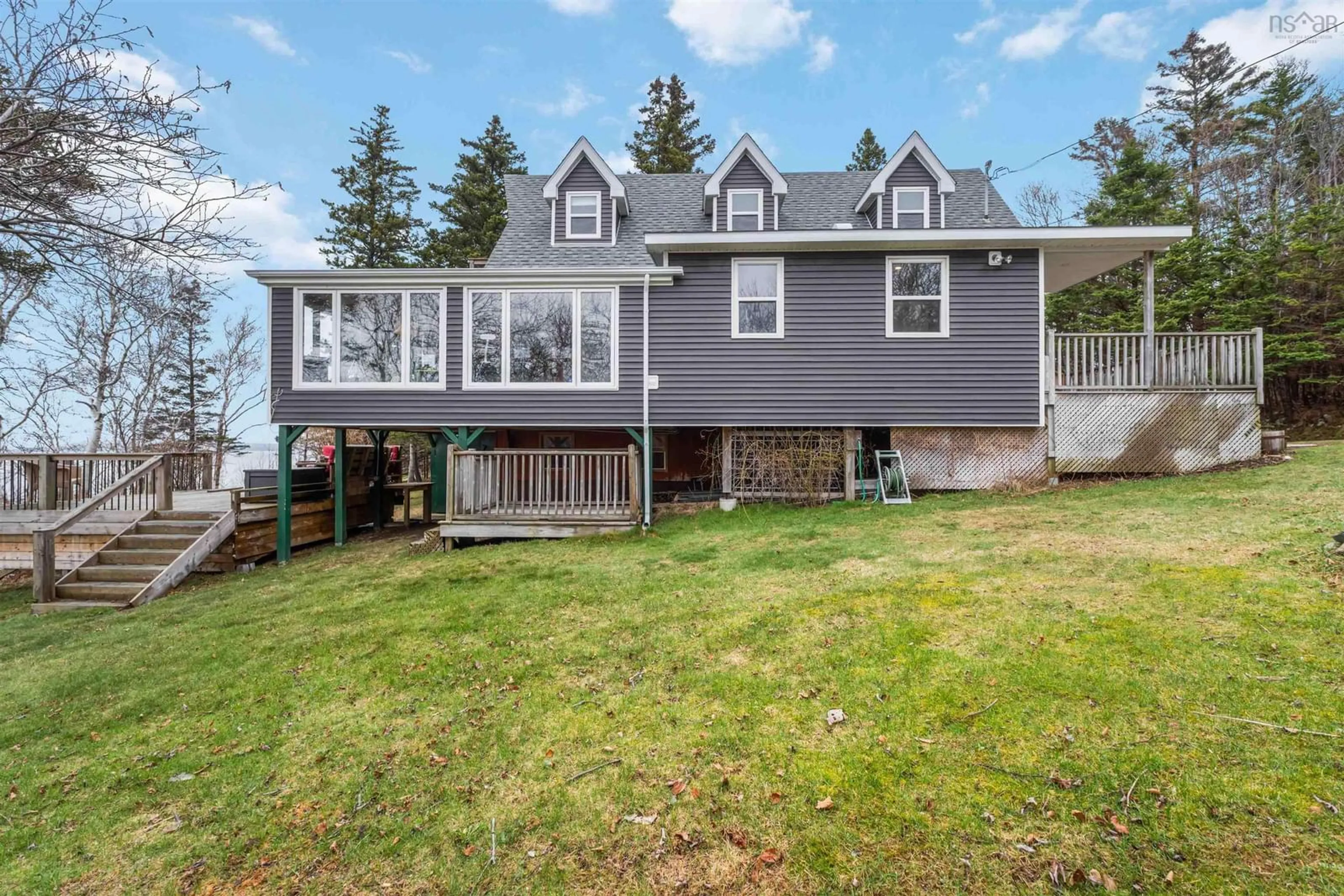 Home with vinyl exterior material, water/lake/river/ocean view for 7055 Highway 101, Plympton Nova Scotia B0W 2R0