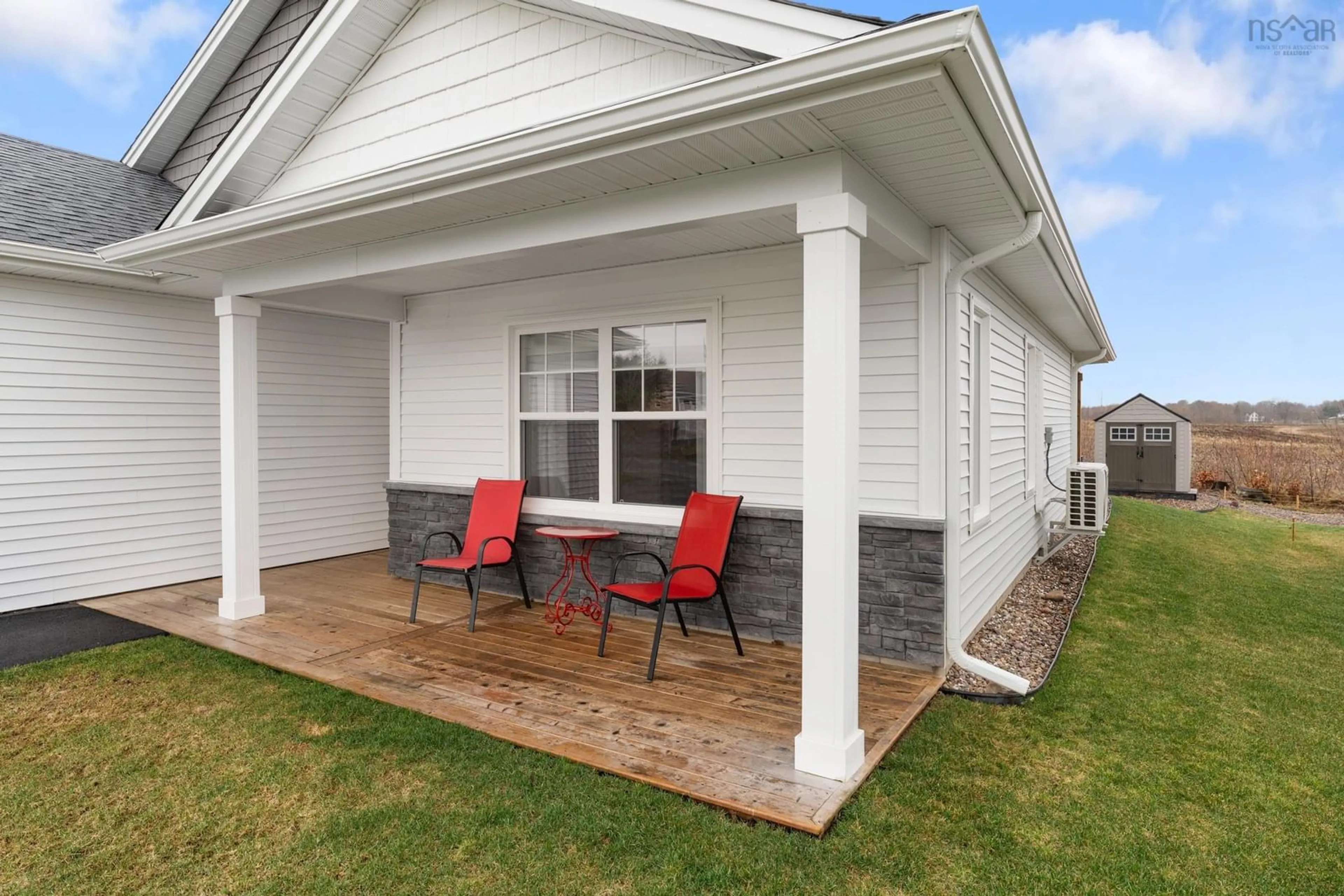 Home with vinyl exterior material, street for 60 Covey Dr, North Kentville Nova Scotia B0N 2T0