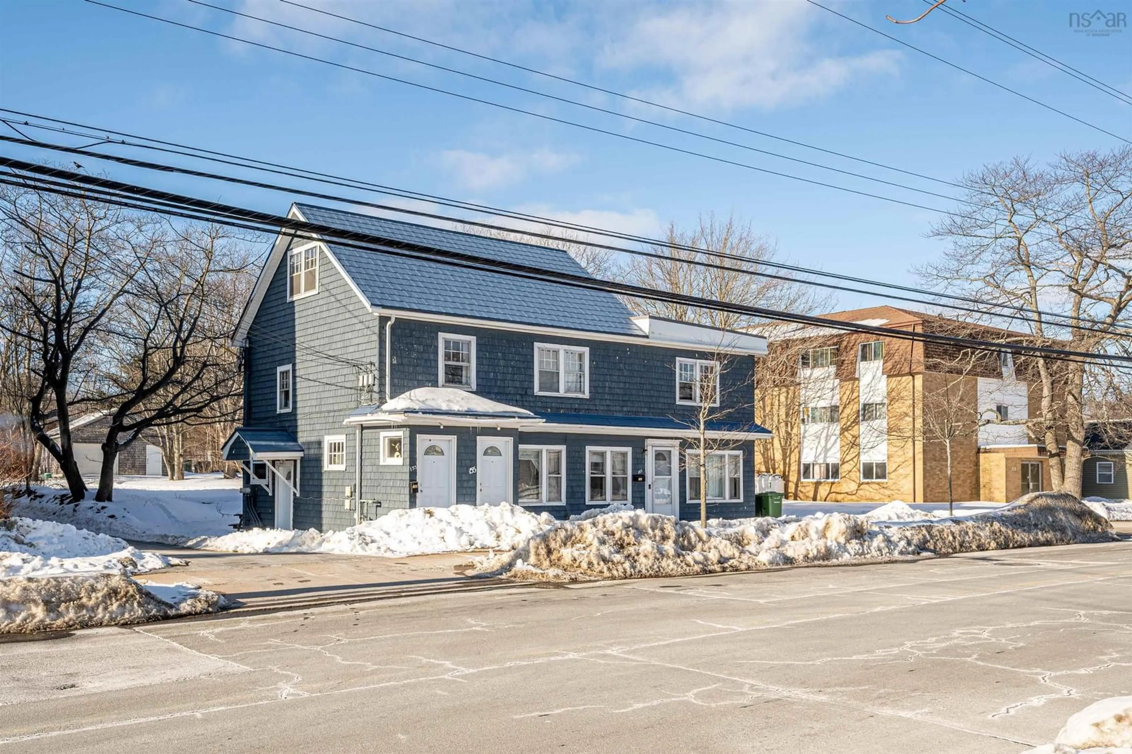 A pic from outside/outdoor area/front of a property/back of a property/a pic from drone, street for 153-157 Albro Lake Rd, Dartmouth Nova Scotia B3A 3Y7