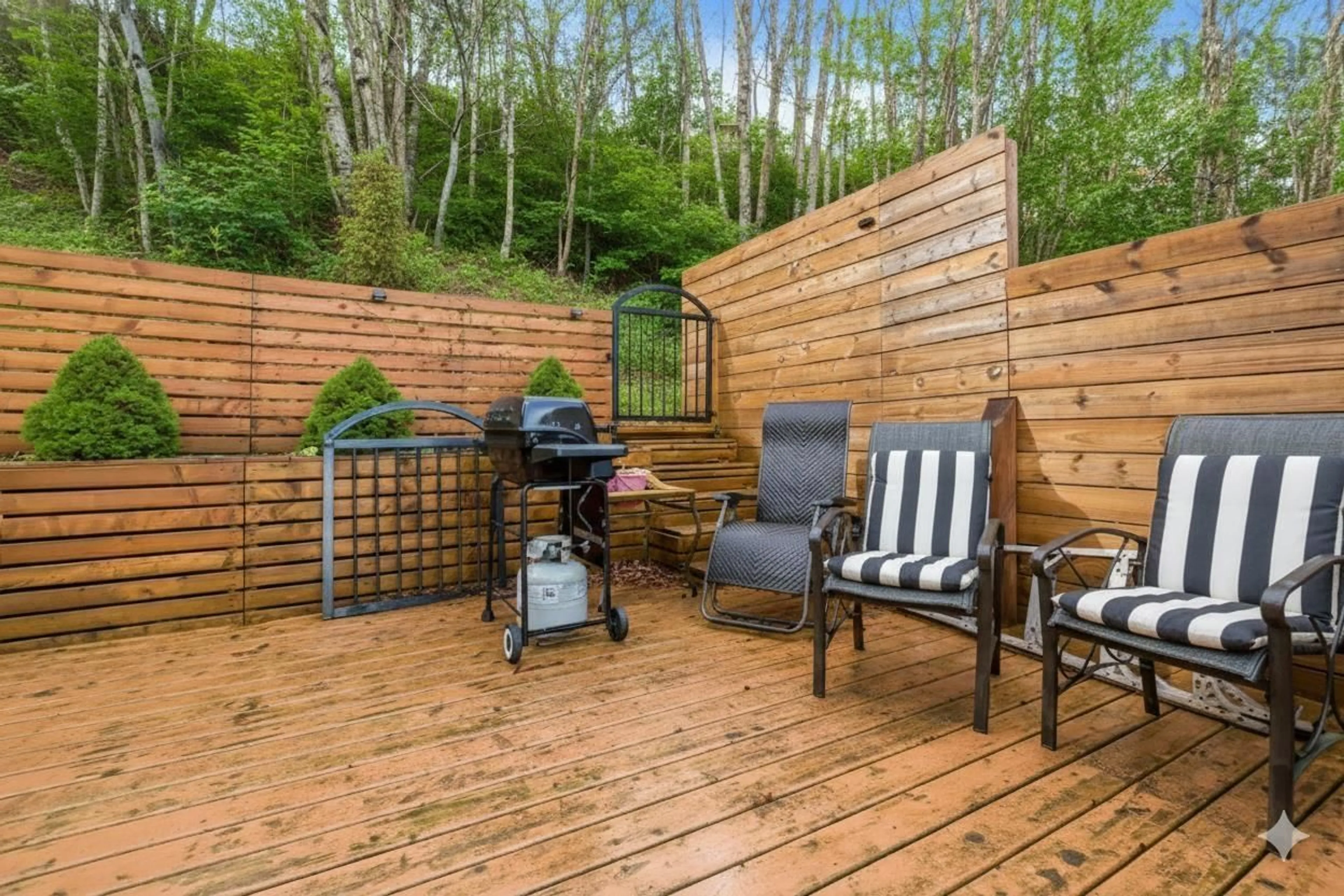 Patio, forest/trees view for 8 & 10 Sailboat Lane, Halifax Nova Scotia B3P 1Y9