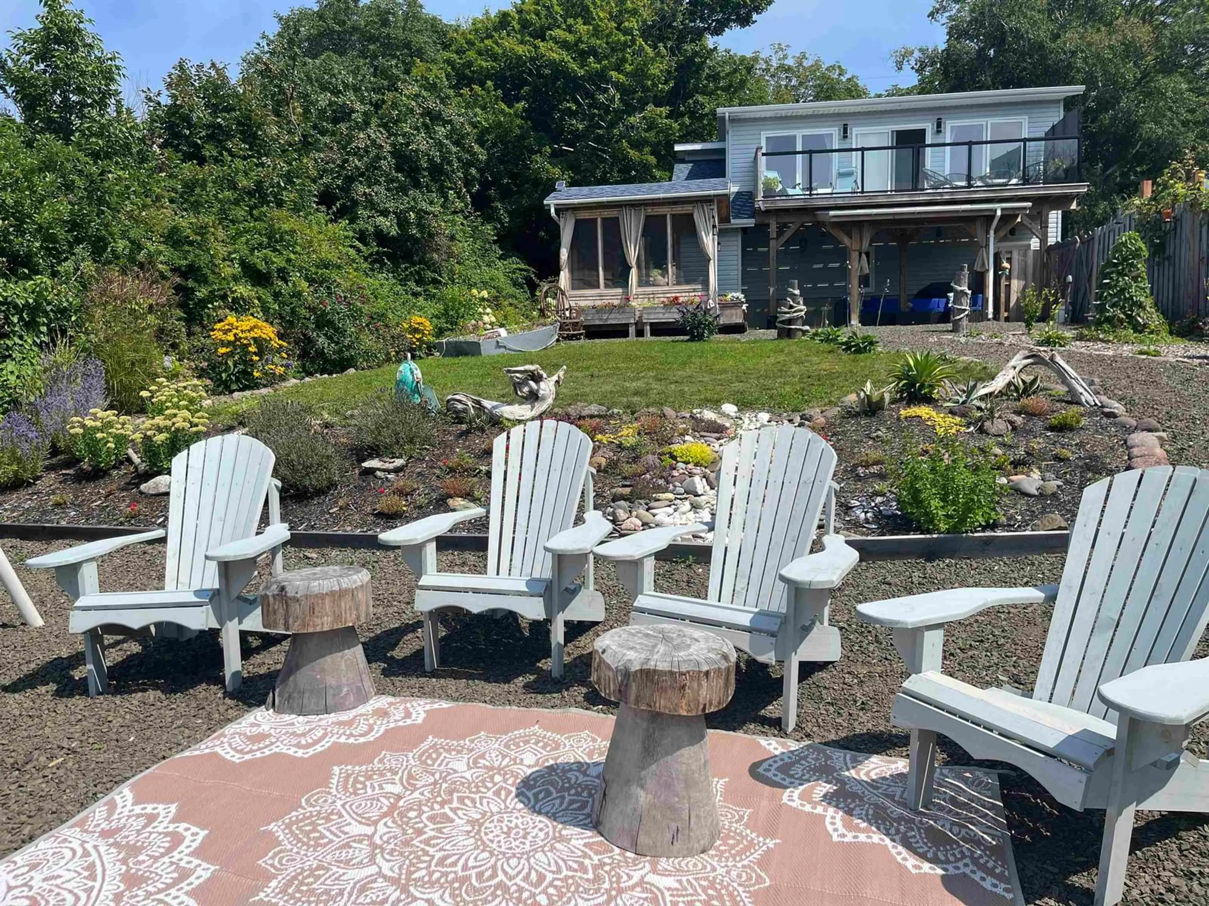 Patio, water/lake/river/ocean view for 608 Granville Rd, Victoria Beach Nova Scotia B0S 1A0