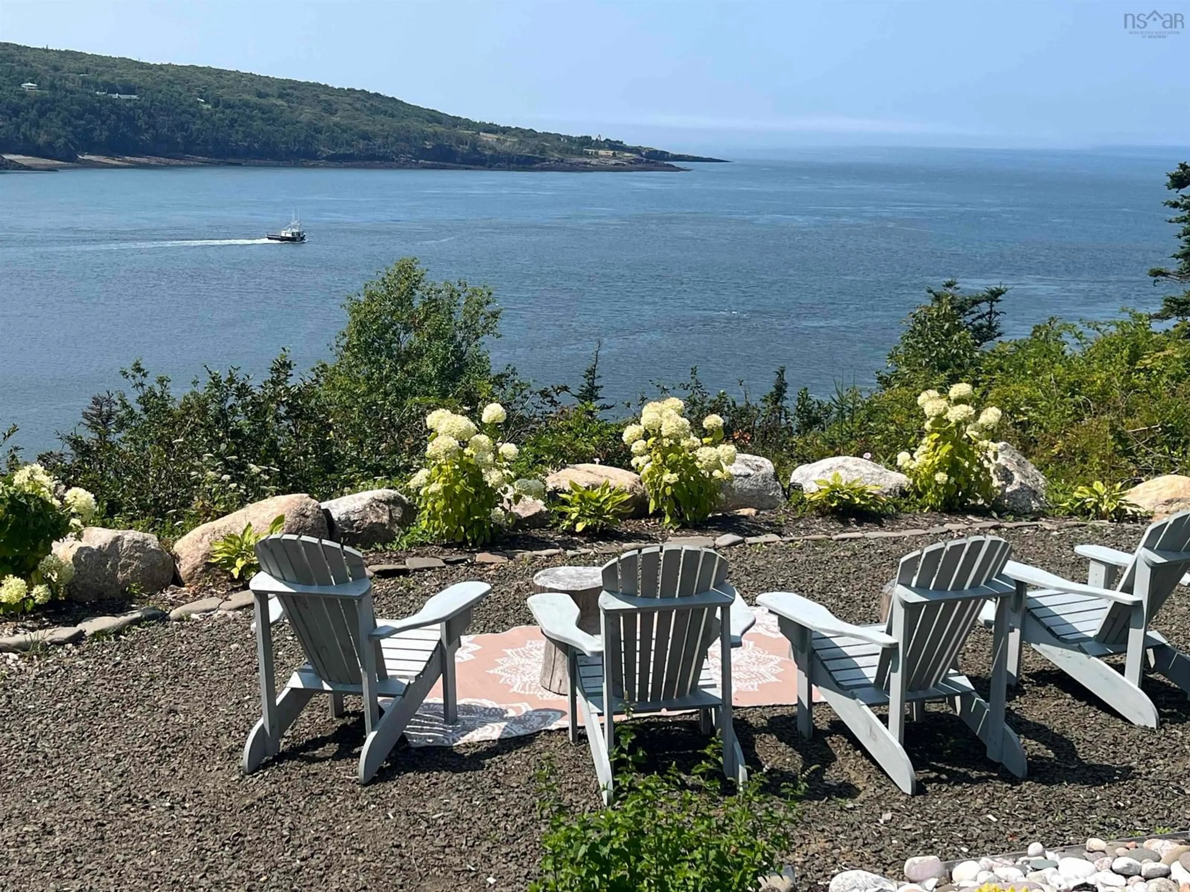 Patio, water/lake/river/ocean view for 608 Granville Rd, Victoria Beach Nova Scotia B0S 1A0