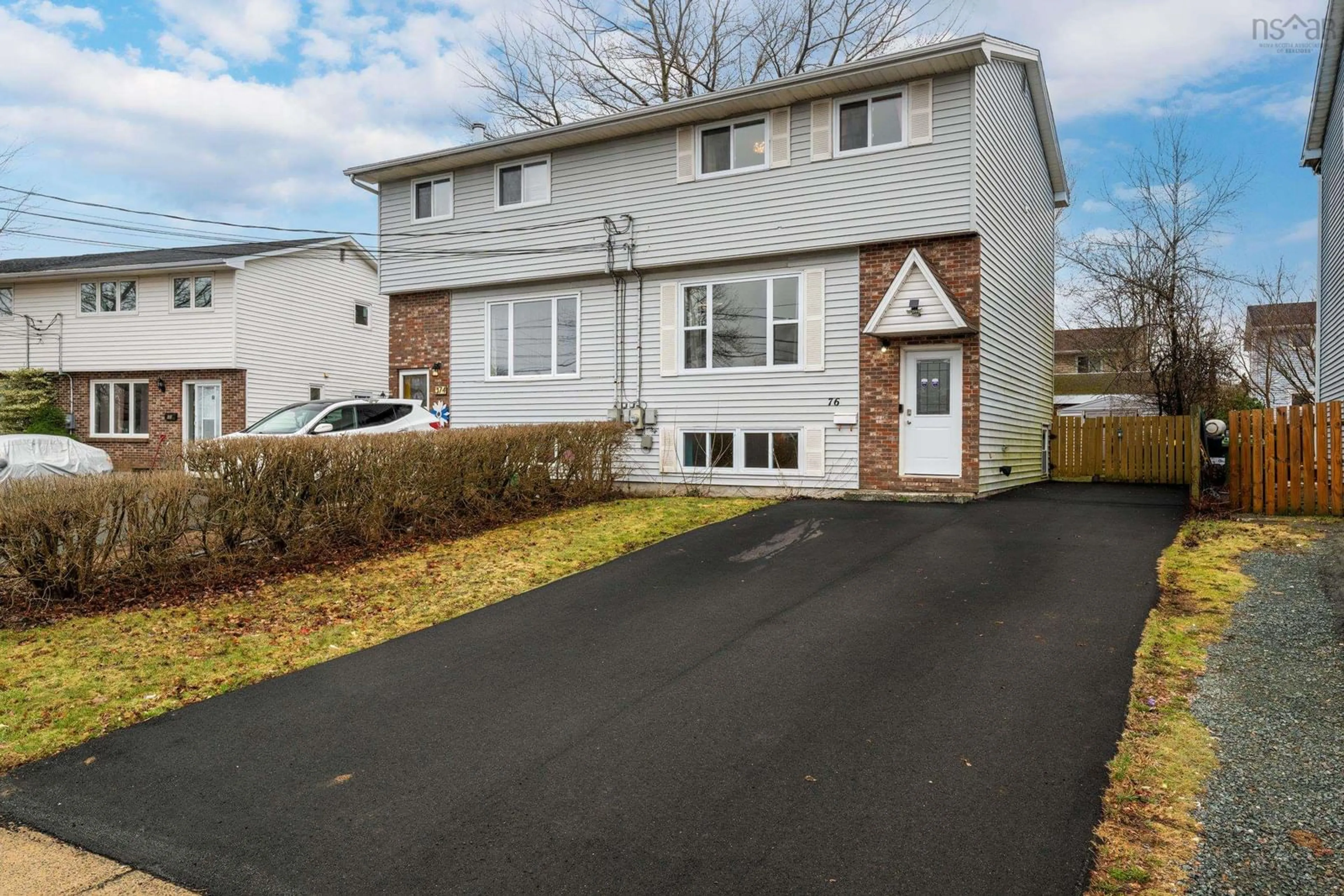 Home with vinyl exterior material, street for 76 Merrimac Dr, Cole Harbour Nova Scotia B2W 4P8