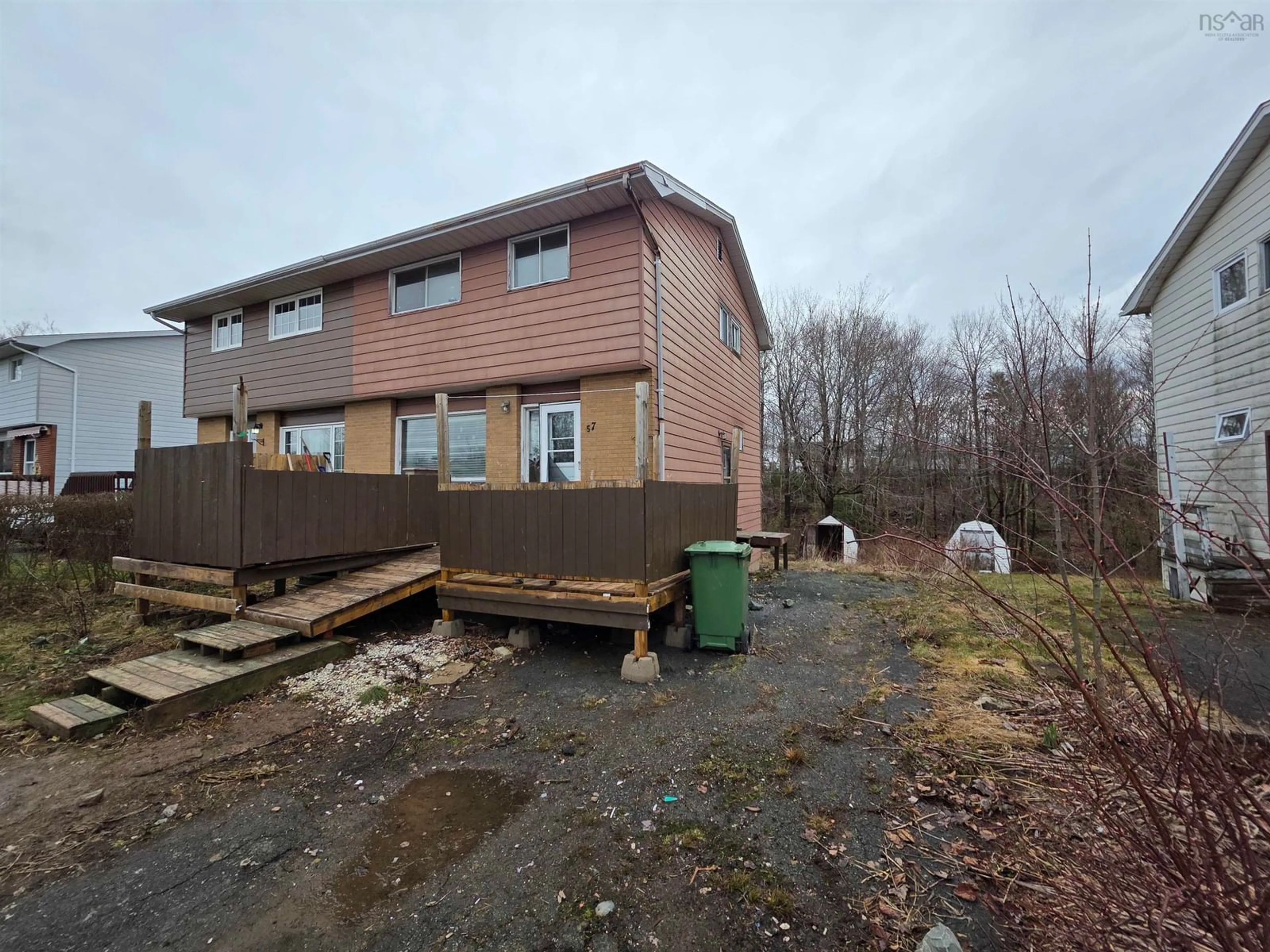 A pic from outside/outdoor area/front of a property/back of a property/a pic from drone, building for 57 Saratoga Dr, Sackville Nova Scotia B4C 2E7