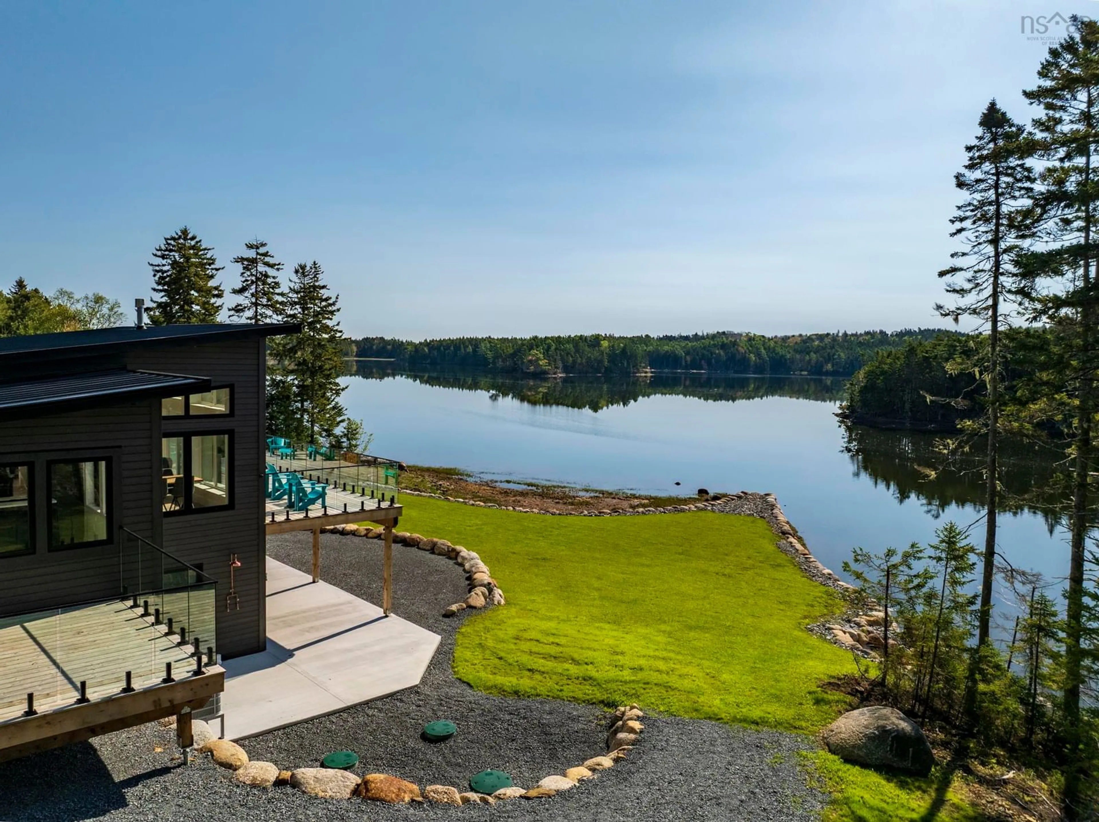 A pic from outside/outdoor area/front of a property/back of a property/a pic from drone, water/lake/river/ocean view for 125 Indian Path Rd, Indian Path Nova Scotia B0J 2C0
