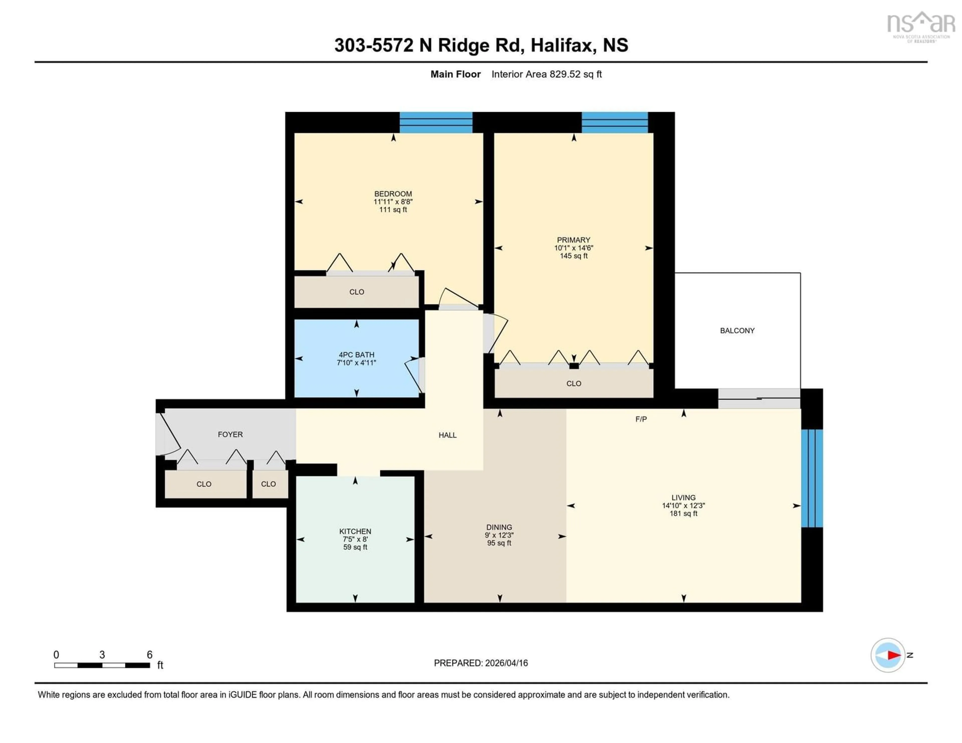 Floor plan for 5572 North Ridge Rd #303, North End Nova Scotia B3K 5K2