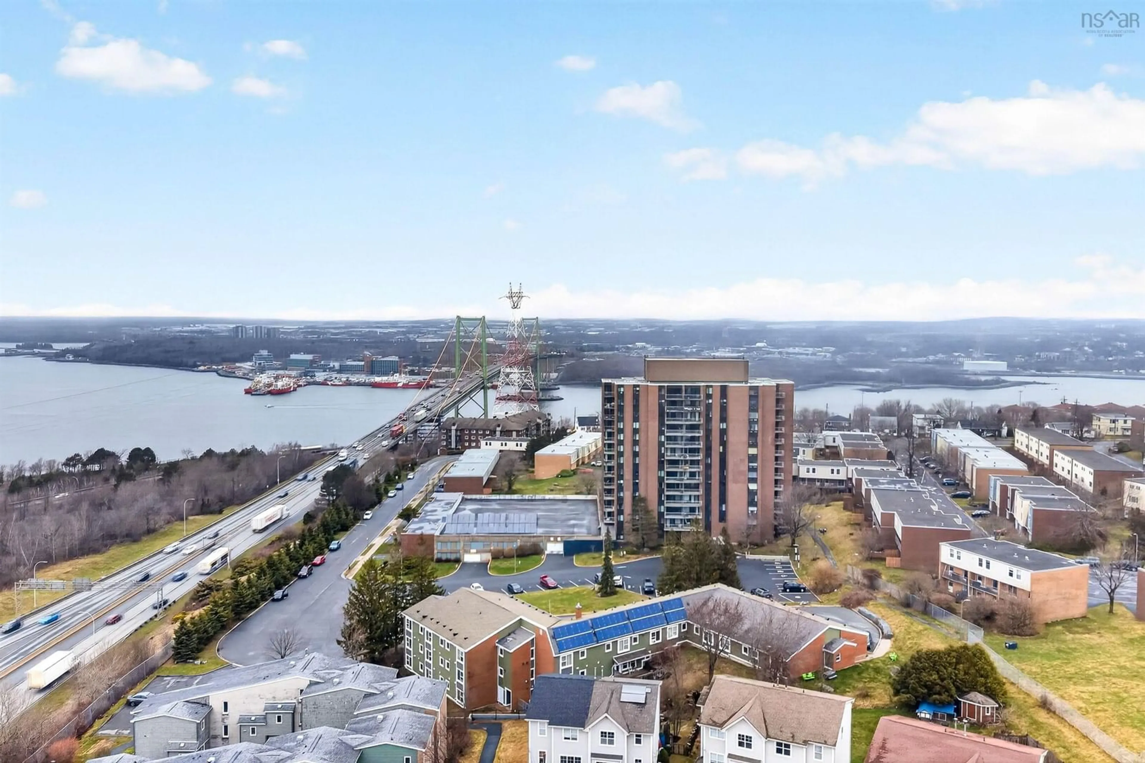 A pic from outside/outdoor area/front of a property/back of a property/a pic from drone, water/lake/river/ocean view for 5572 North Ridge Rd #303, North End Nova Scotia B3K 5K2