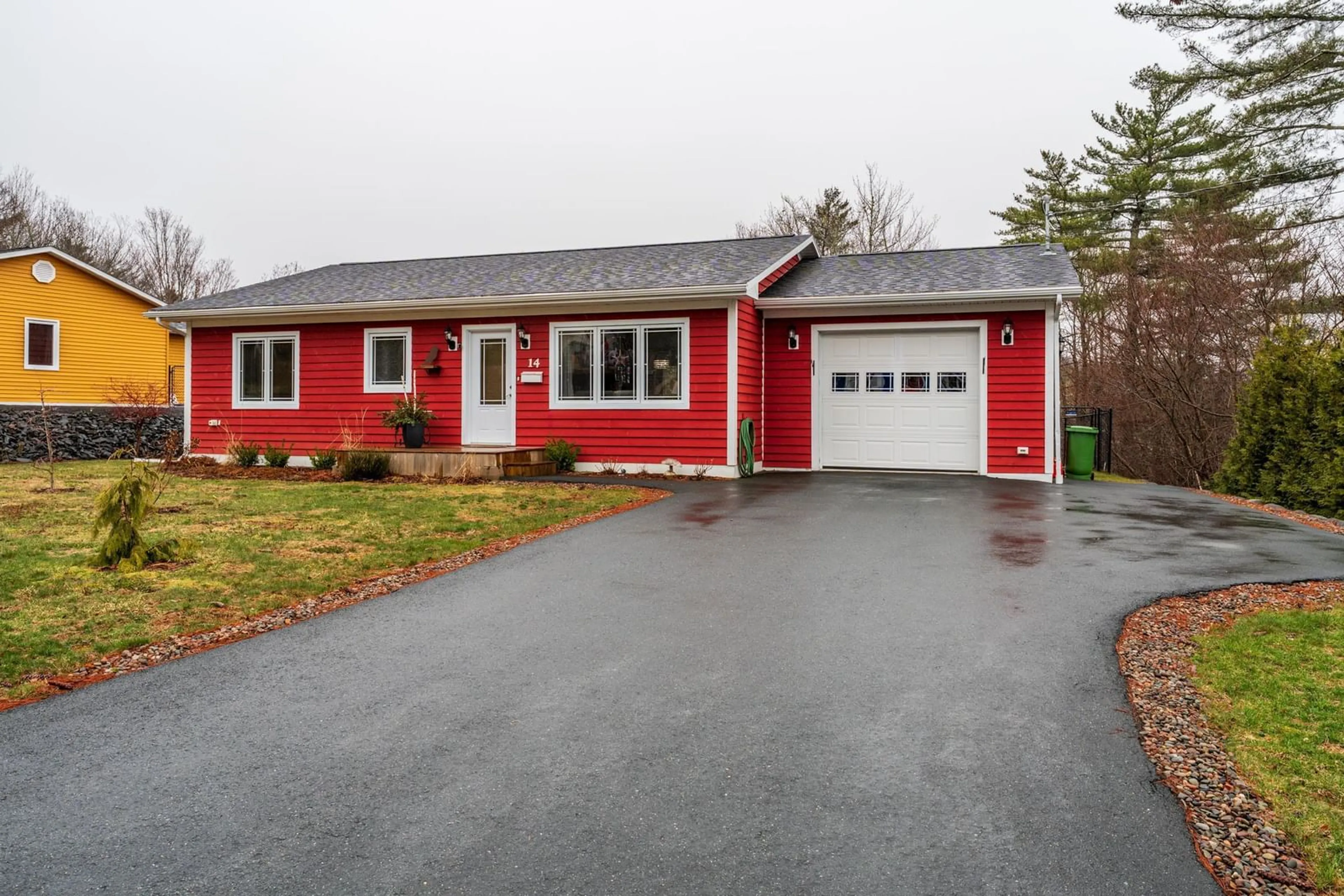 Home with vinyl exterior material, street for 14 Hillside Dr, Bridgewater Nova Scotia B4V 3C7