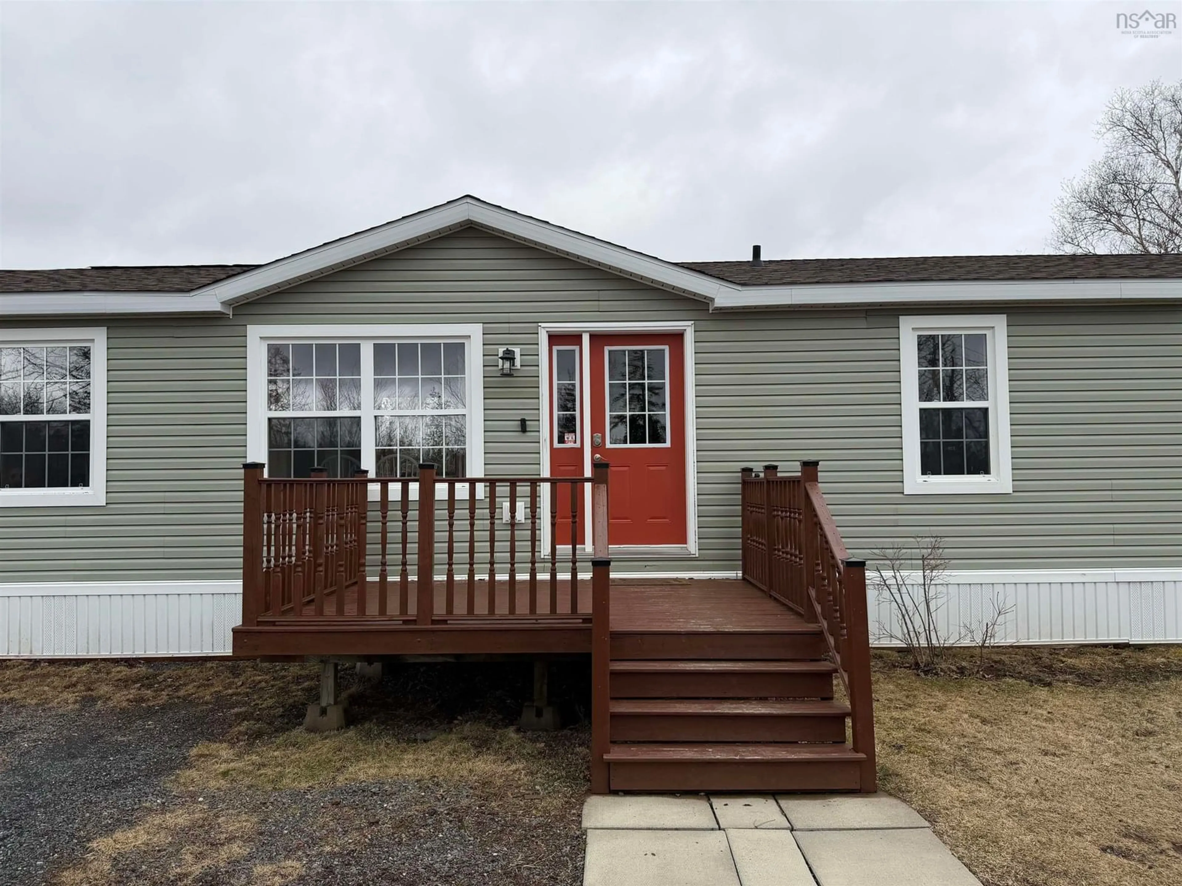 Home with vinyl exterior material, street for 1349 Arbuckle Rd, Lismore Nova Scotia B0K 1G0