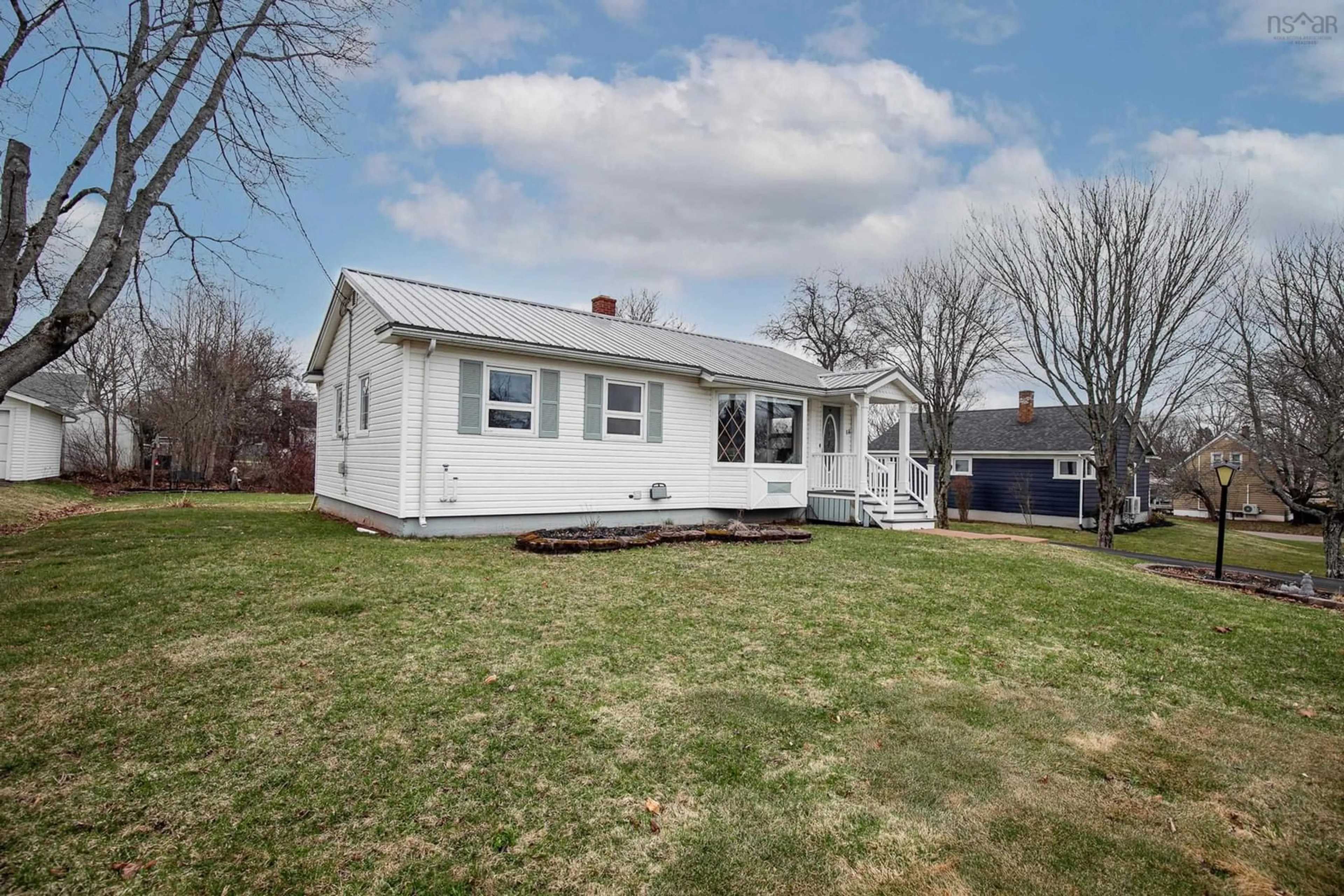 Home with vinyl exterior material, street for 18 Boylston Ave, Amherst Nova Scotia B4H 3X1