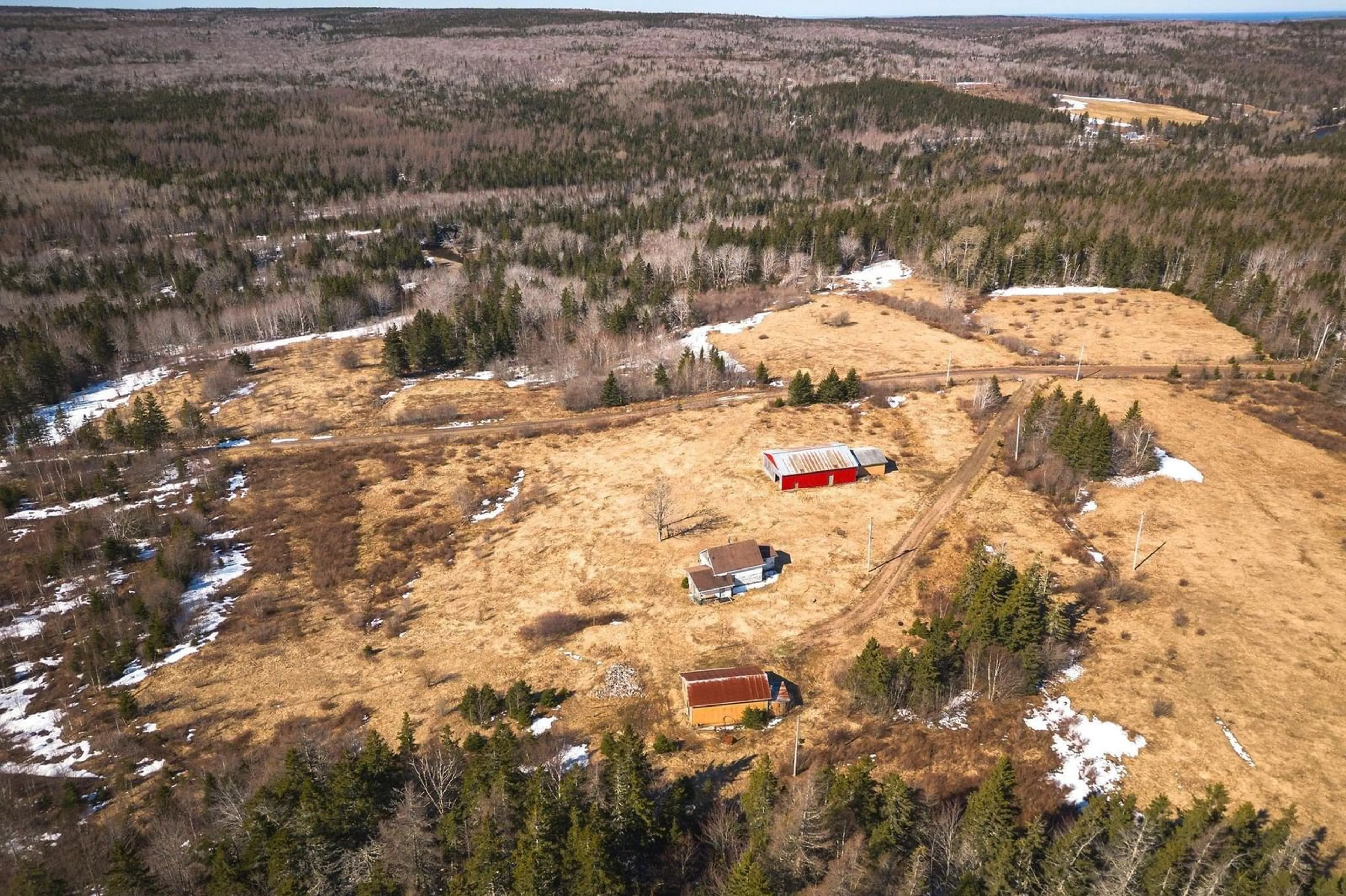 A pic from outside/outdoor area/front of a property/back of a property/a pic from drone, building for 201 Macleod Settlement Rd, MacLeod Settlement Nova Scotia B0E 1P0