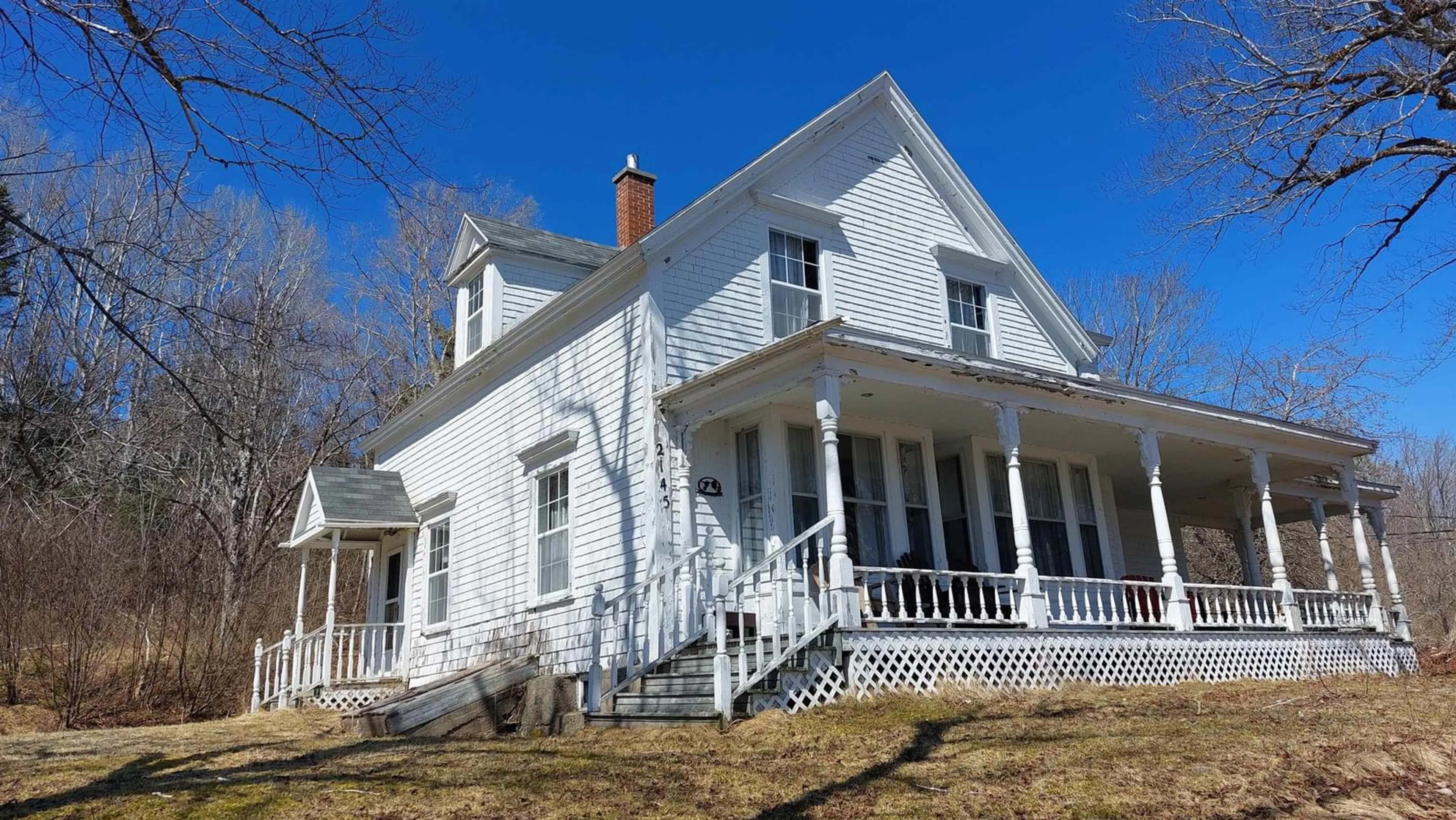 A pic from outside/outdoor area/front of a property/back of a property/a pic from drone, building for 2145 Marble Mountain Rd, West Bay Nova Scotia B0E 3K0