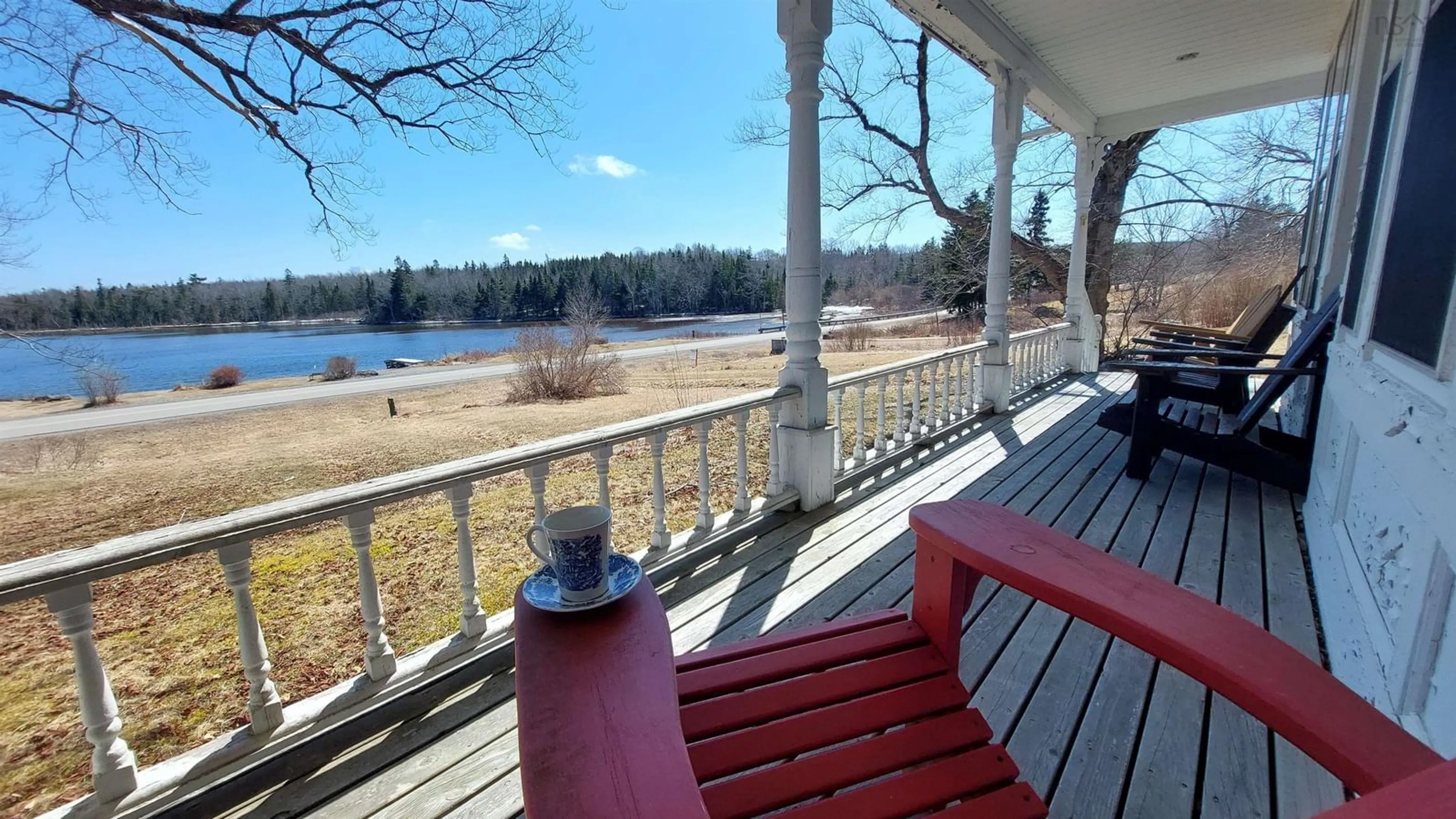 Patio, water/lake/river/ocean view for 2145 Marble Mountain Rd, West Bay Nova Scotia B0E 3K0