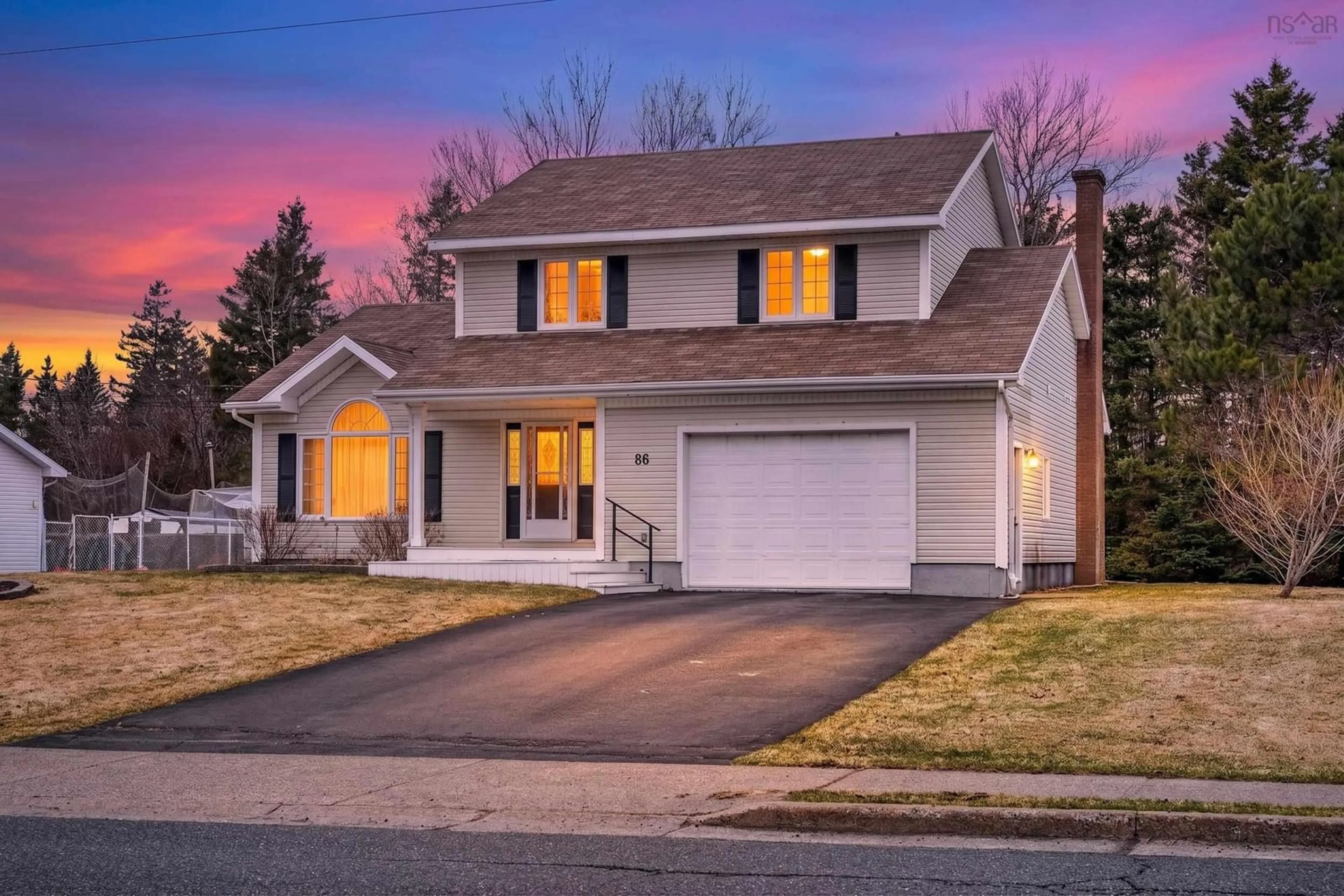 Home with vinyl exterior material, street for 86 Carmichael Dr, Sydney River Nova Scotia B1S 3R5