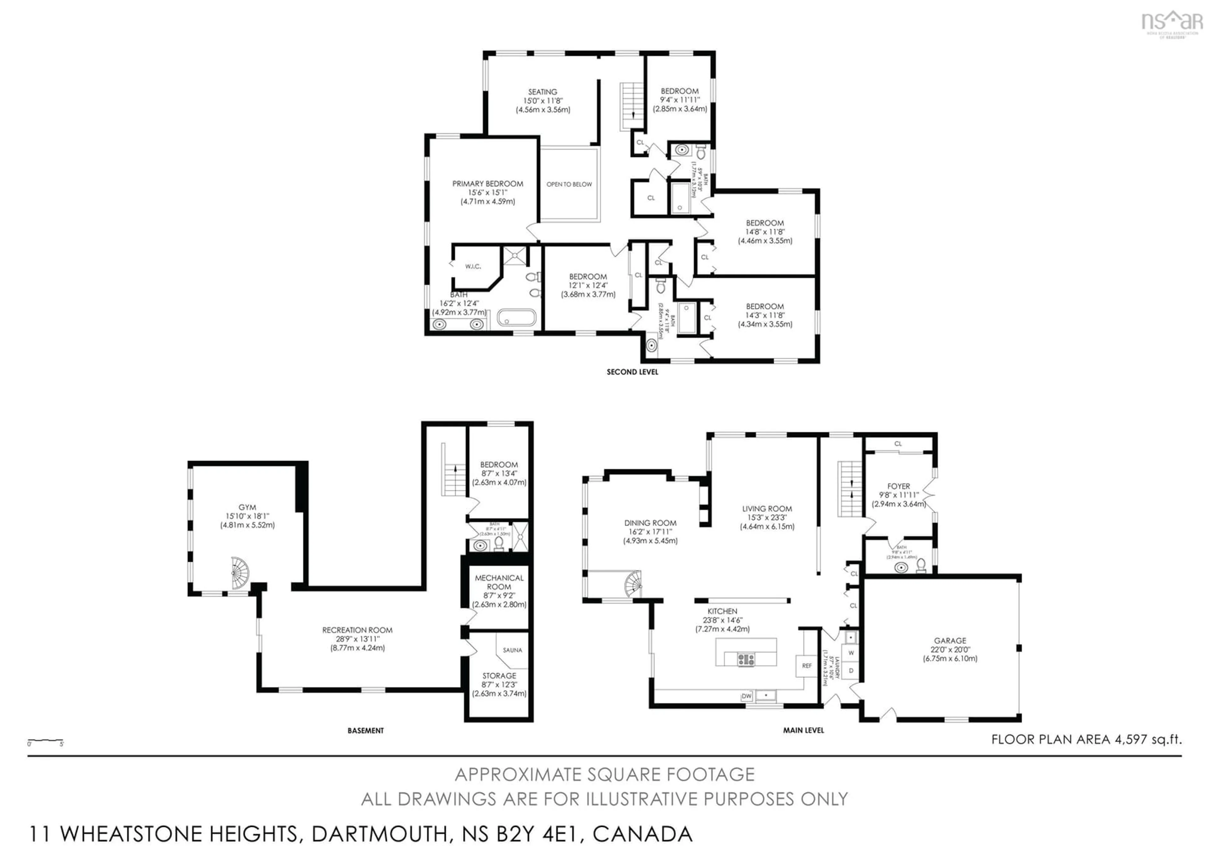 Floor plan for 11 Wheatstone Hts, Dartmouth Nova Scotia B2Y 4E1