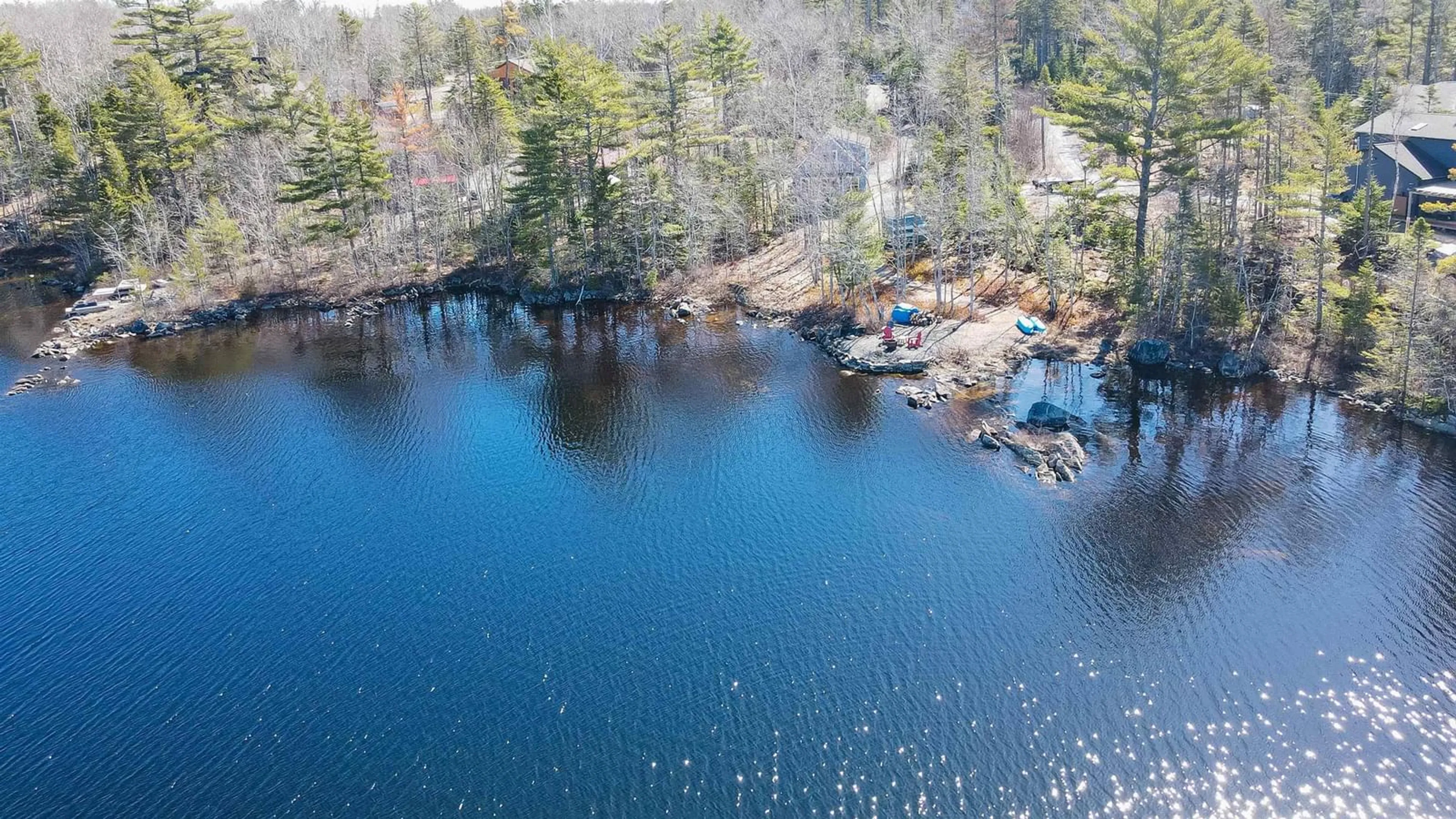 A pic from outside/outdoor area/front of a property/back of a property/a pic from drone, water/lake/river/ocean view for 68 Western Point Lane #3, Mount Uniacke Nova Scotia B0N 1Z0