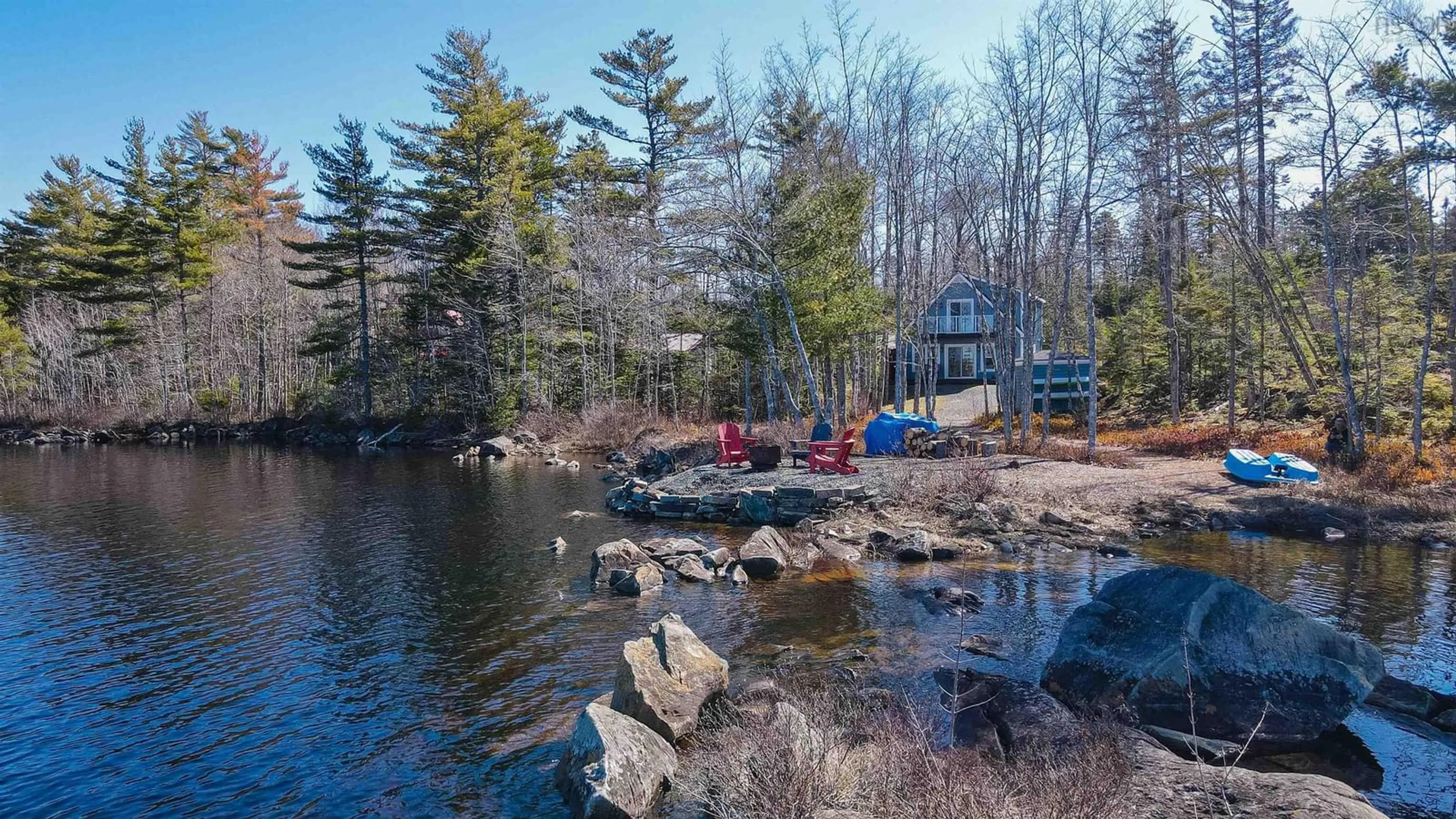 A pic from outside/outdoor area/front of a property/back of a property/a pic from drone, water/lake/river/ocean view for 68 Western Point Lane #3, Mount Uniacke Nova Scotia B0N 1Z0