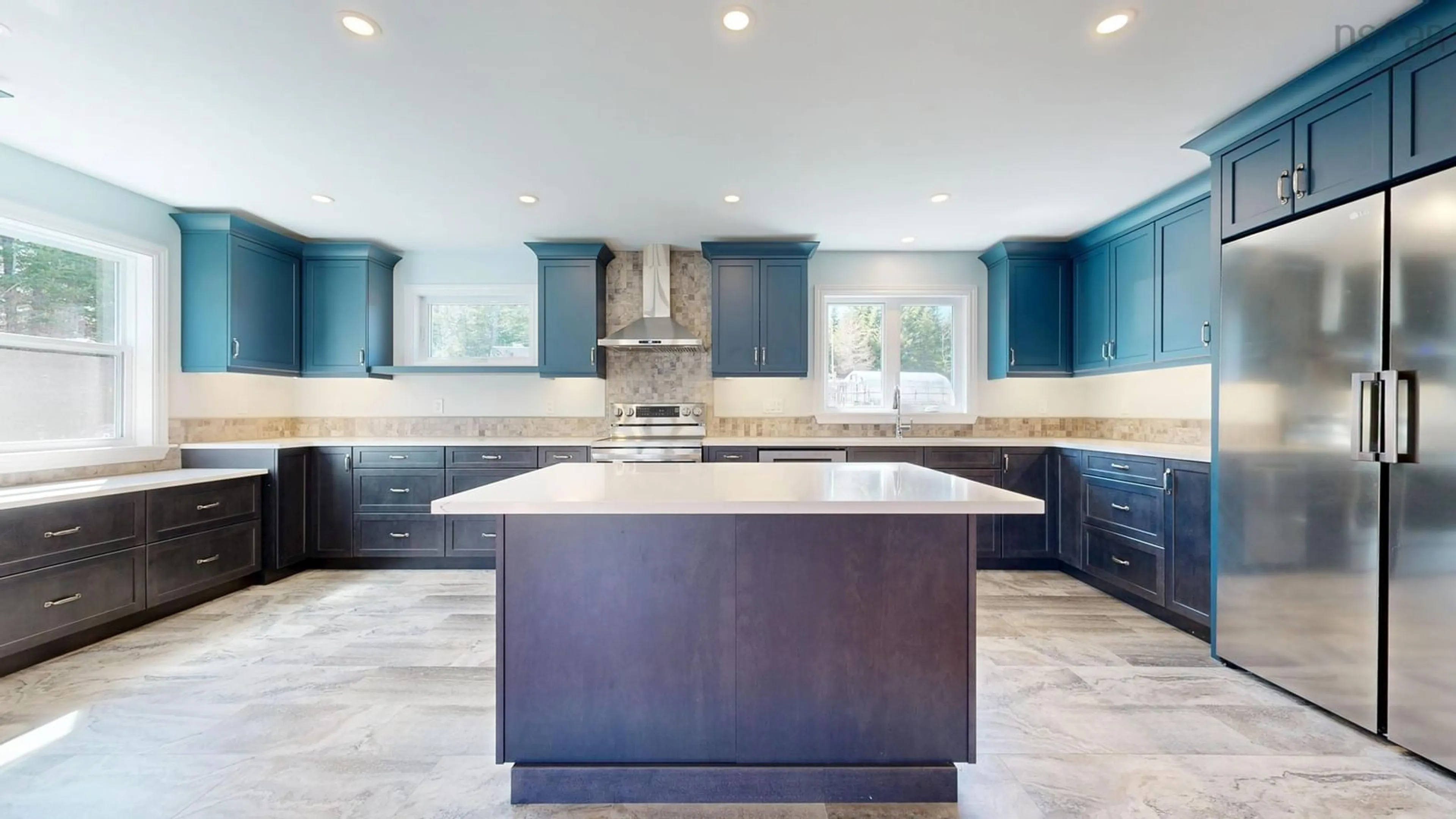 Contemporary kitchen, ceramic/tile floor for 12 Sand Dollar Lane, Second Peninsula Nova Scotia B0J 2C0