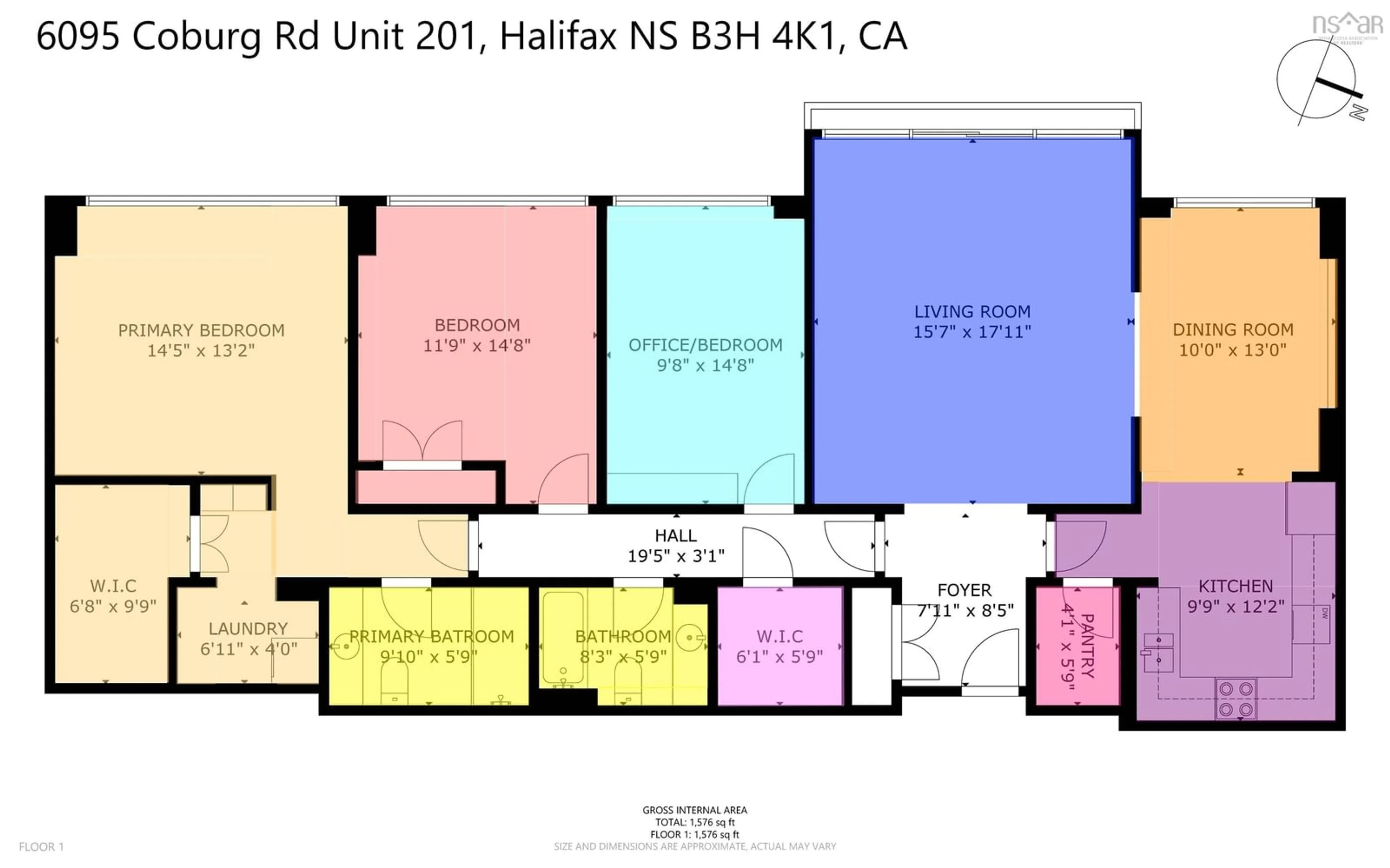 Floor plan for 6095 Coburg Road #201, Halifax Peninsula Nova Scotia B3K 4K1