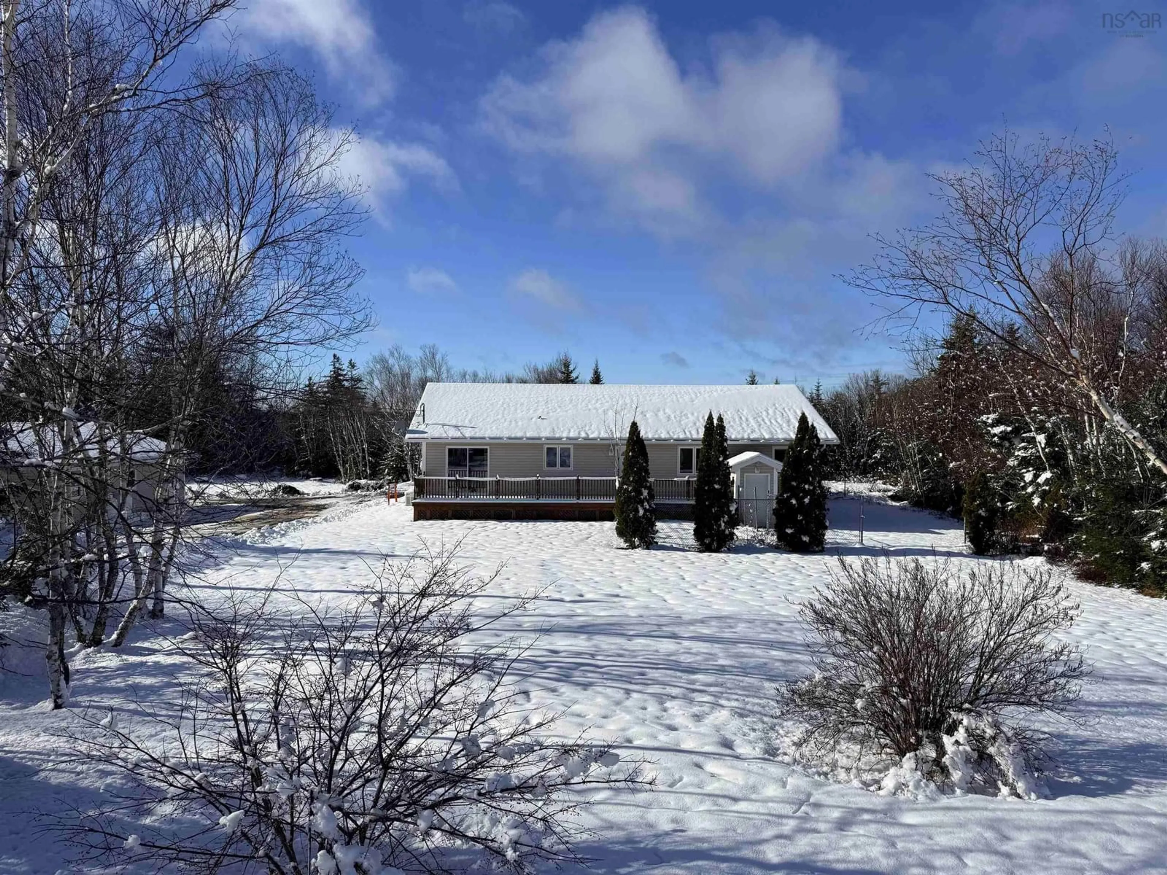 A pic from outside/outdoor area/front of a property/back of a property/a pic from drone, mountain view for 103 Paradise Rd, Albert Bridge Nova Scotia B1K 3R4