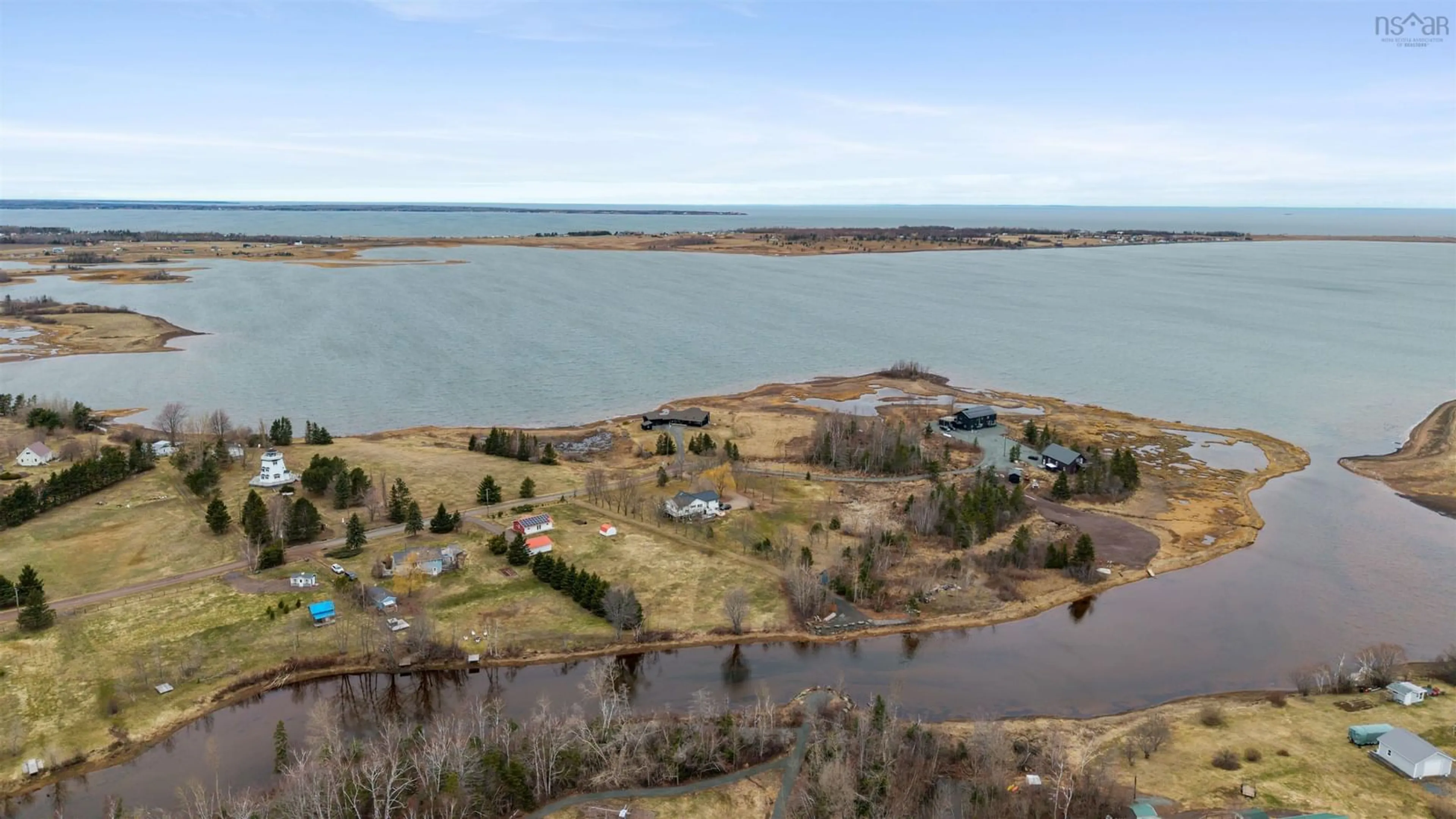 A pic from outside/outdoor area/front of a property/back of a property/a pic from drone, water/lake/river/ocean view for 30 Semple Creek Rd, Brule Nova Scotia B0K 1V0