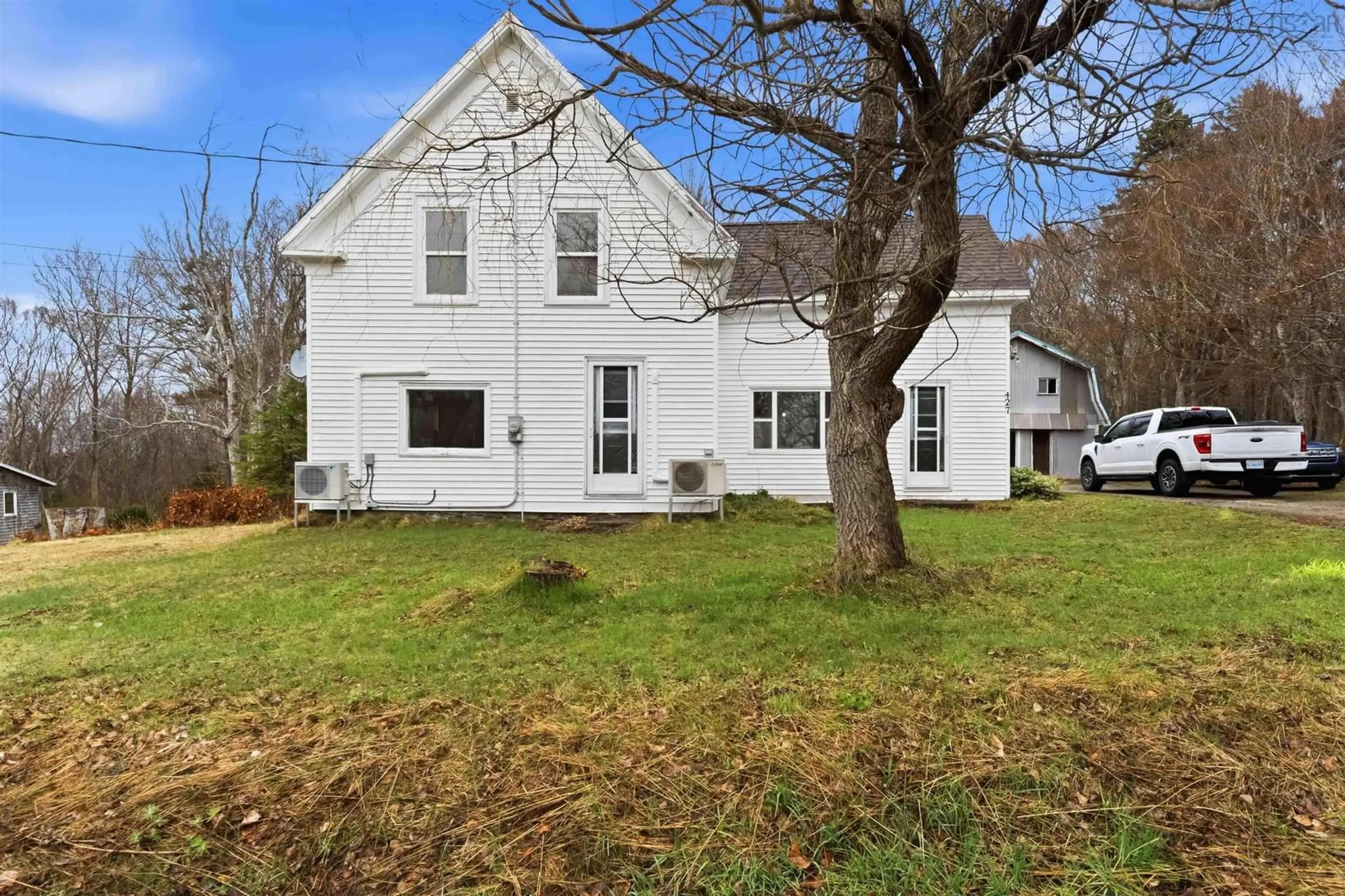 A pic from outside/outdoor area/front of a property/back of a property/a pic from drone, street for 427 Townshipline Rd, Ohio Nova Scotia B0W 3T0