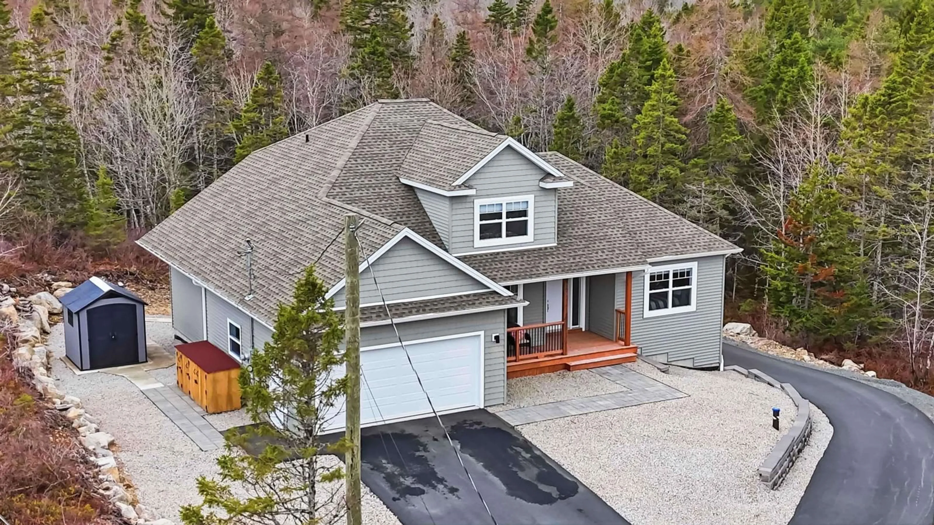 A pic from outside/outdoor area/front of a property/back of a property/a pic from drone, mountain view for 426 Wisteria Lane, Upper Tantallon Nova Scotia B3Z 0K8