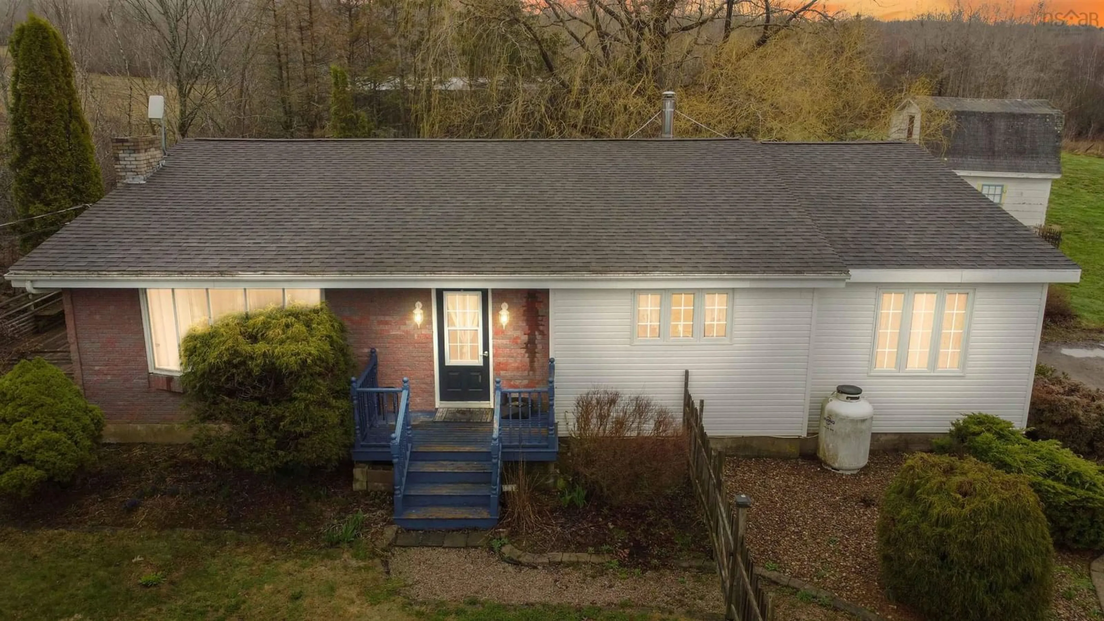 A pic from outside/outdoor area/front of a property/back of a property/a pic from drone, street for 7140 Highway 201, South Williamston Nova Scotia B0S 1M0