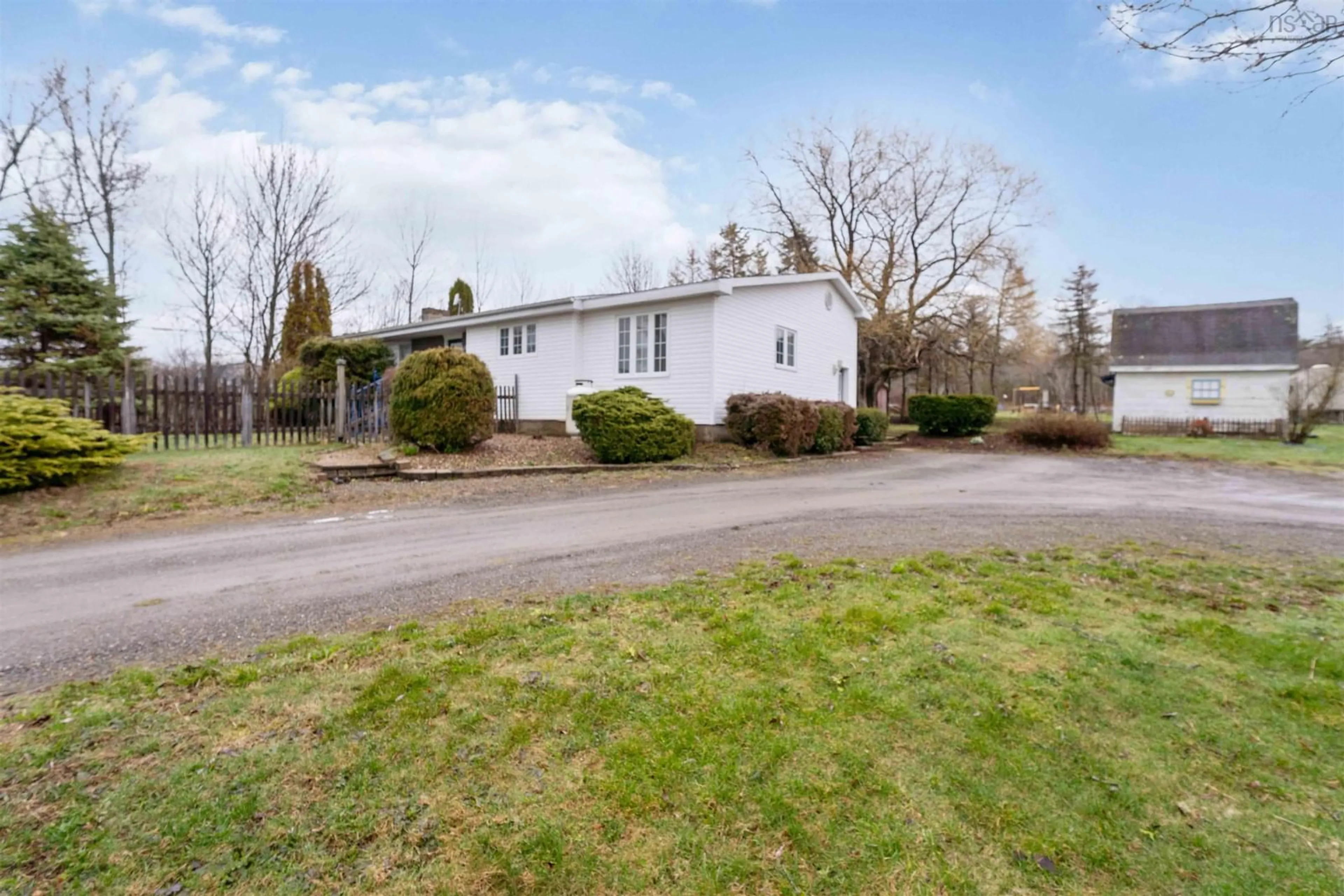 A pic from outside/outdoor area/front of a property/back of a property/a pic from drone, street for 7140 Highway 201, South Williamston Nova Scotia B0S 1M0