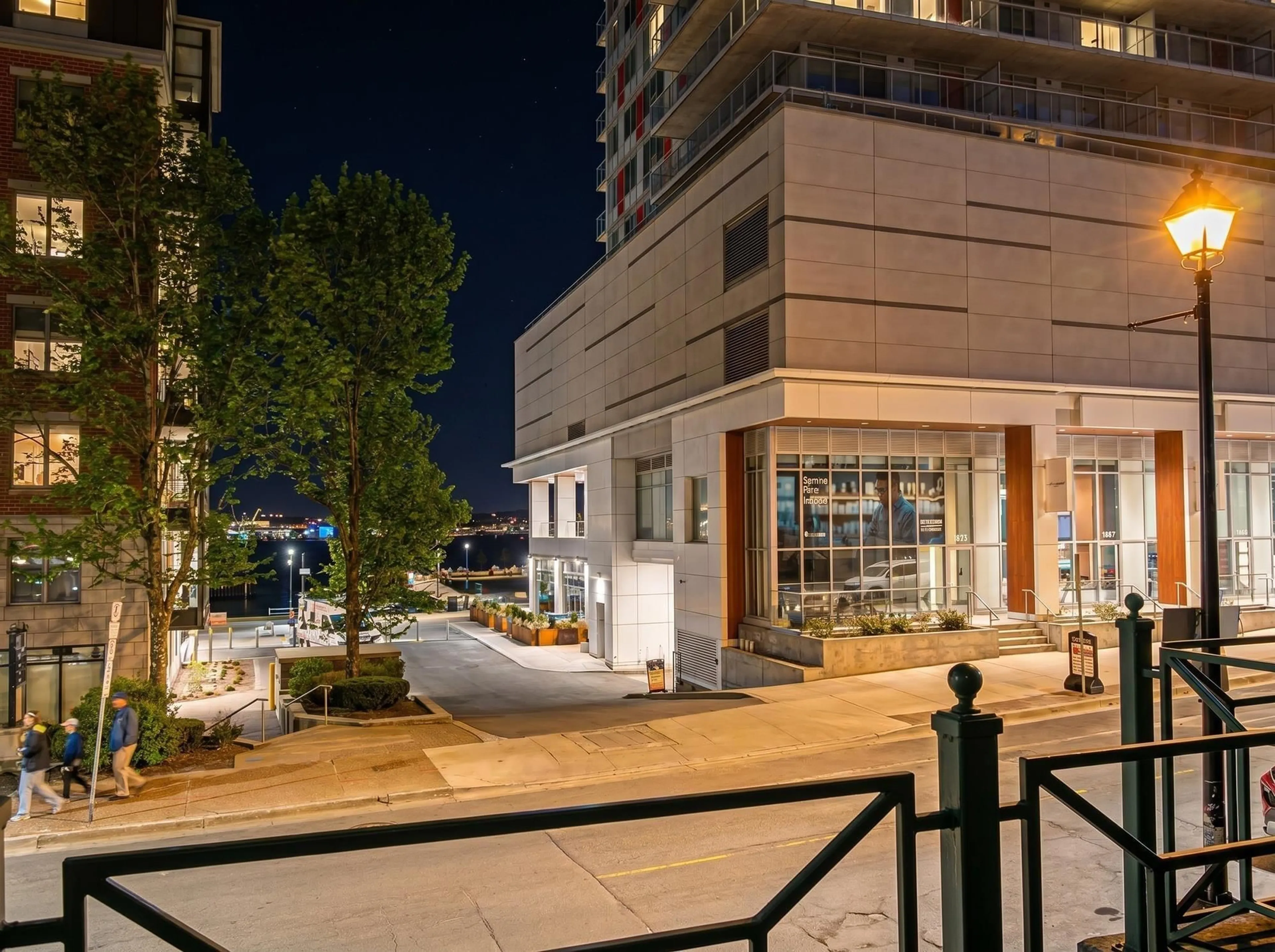 Patio, city buildings view from balcony for 1326 Lower Water St., Halifax, Ns #101, Halifax Nova Scotia B3J 3R3