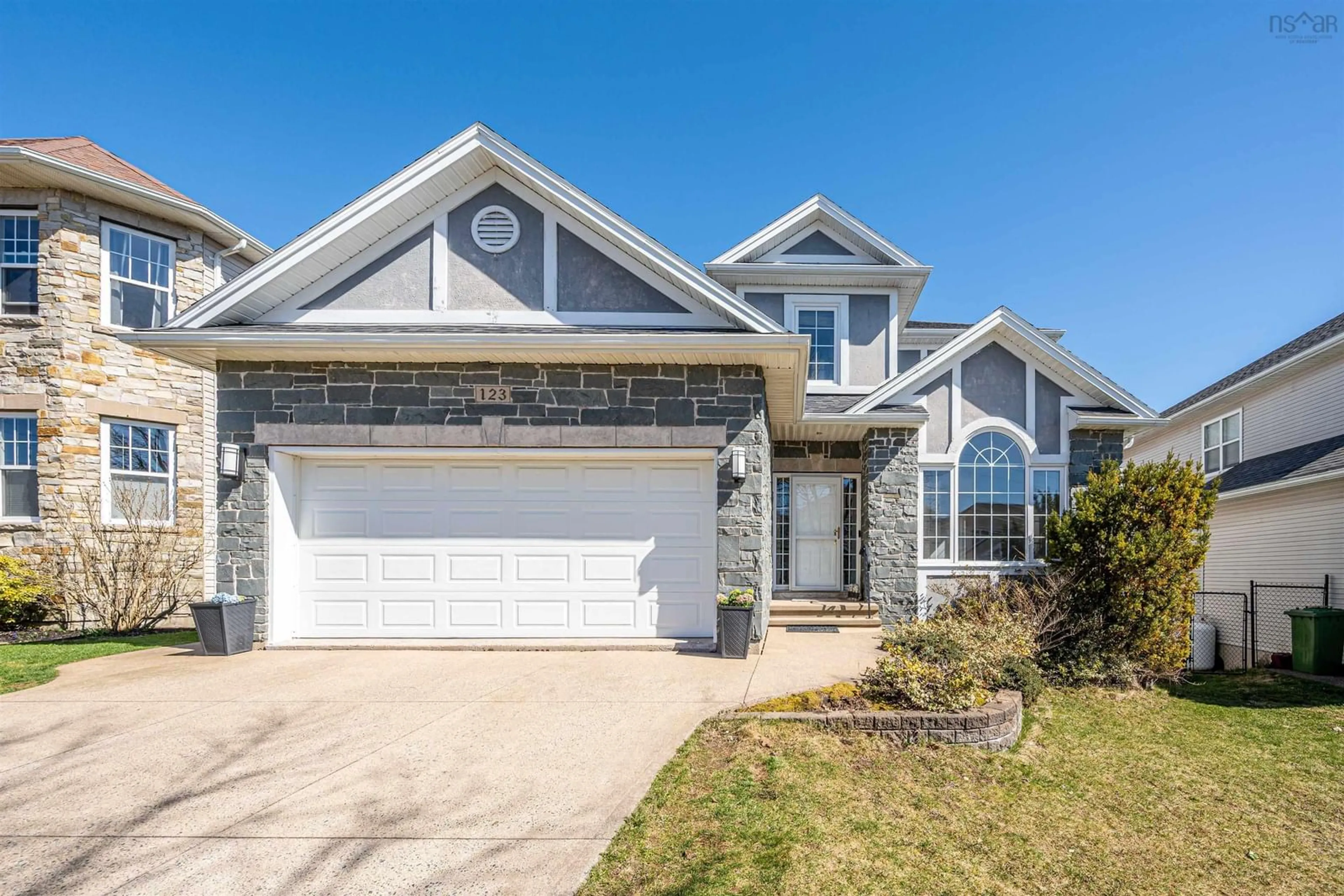 Home with vinyl exterior material, street for 123 Walter Havill Dr, Halifax Nova Scotia B3N 3L8