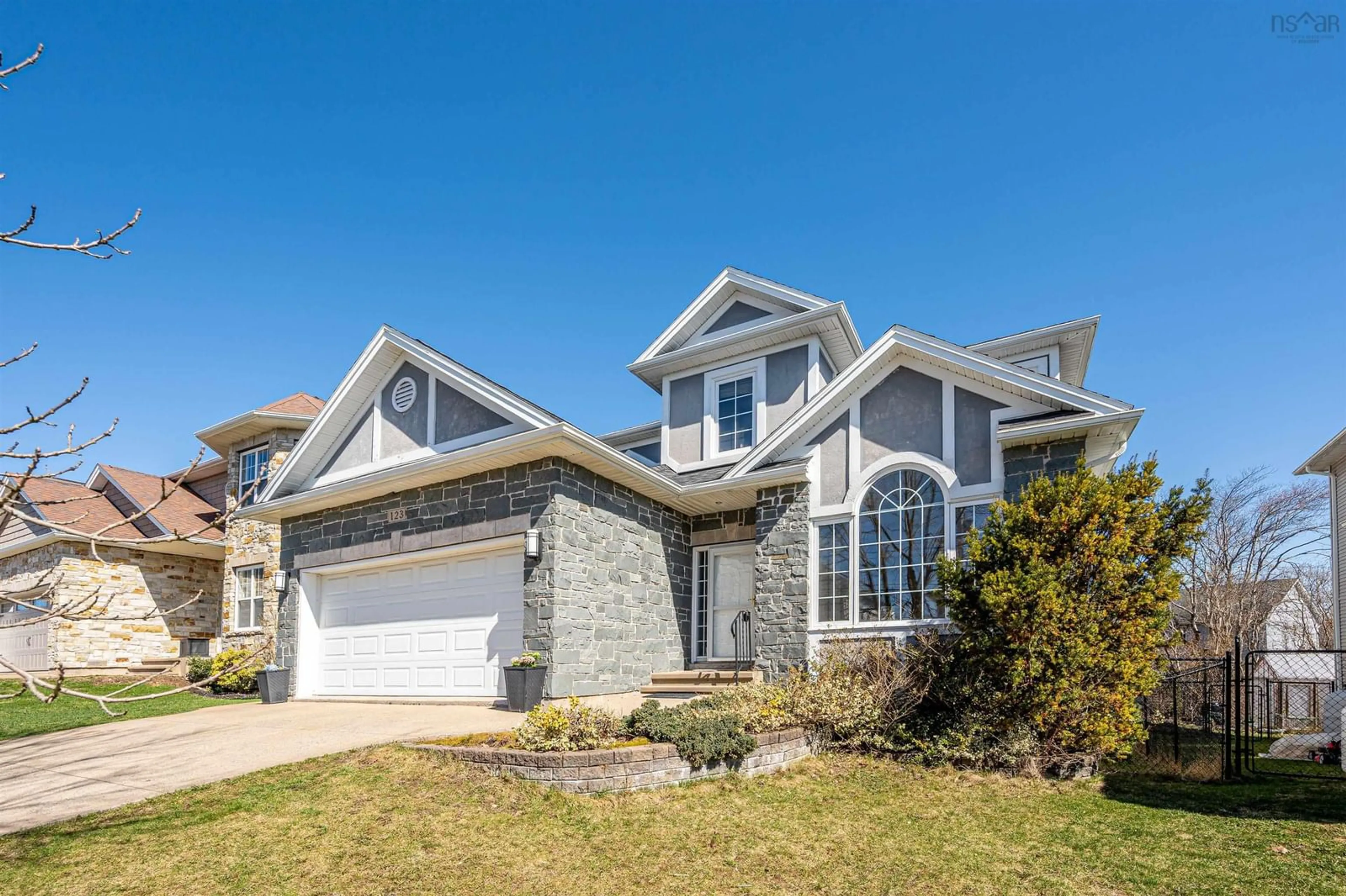 Home with vinyl exterior material, street for 123 Walter Havill Dr, Halifax Nova Scotia B3N 3L8