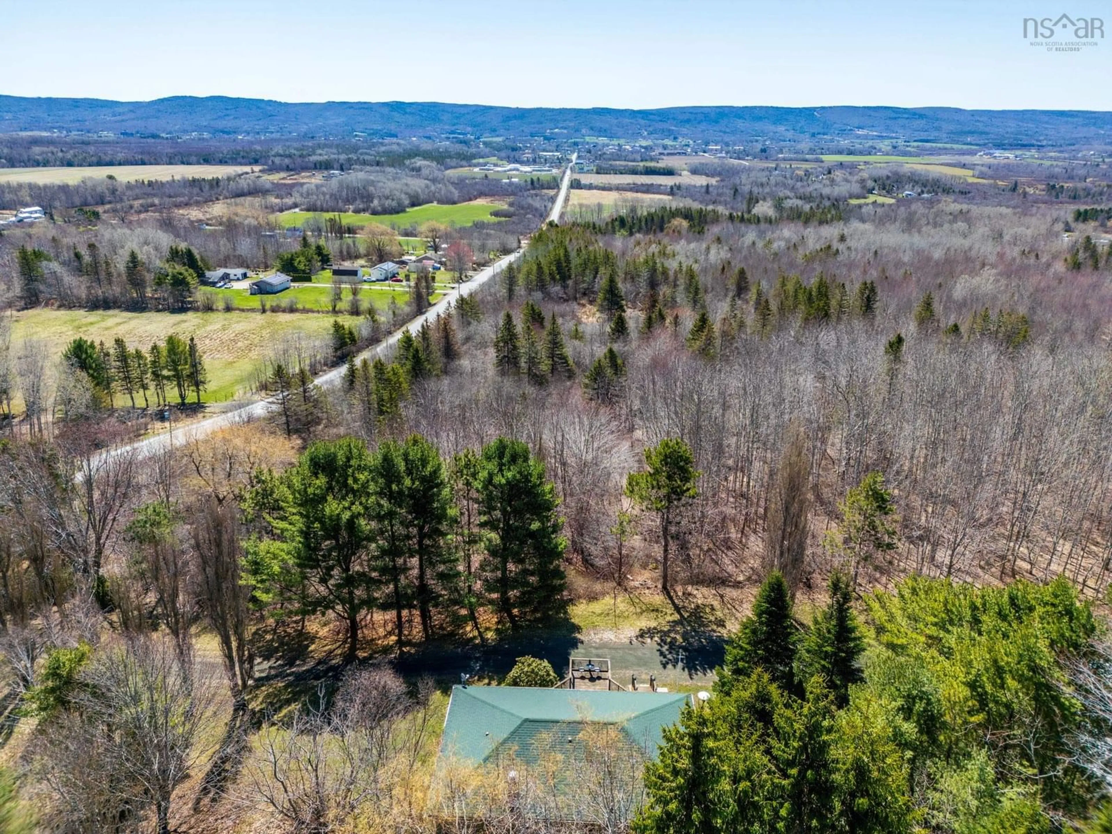 A pic from outside/outdoor area/front of a property/back of a property/a pic from drone, forest/trees view for 663 Hampton Mountain Rd, Clarence West Nova Scotia B0S 1C0