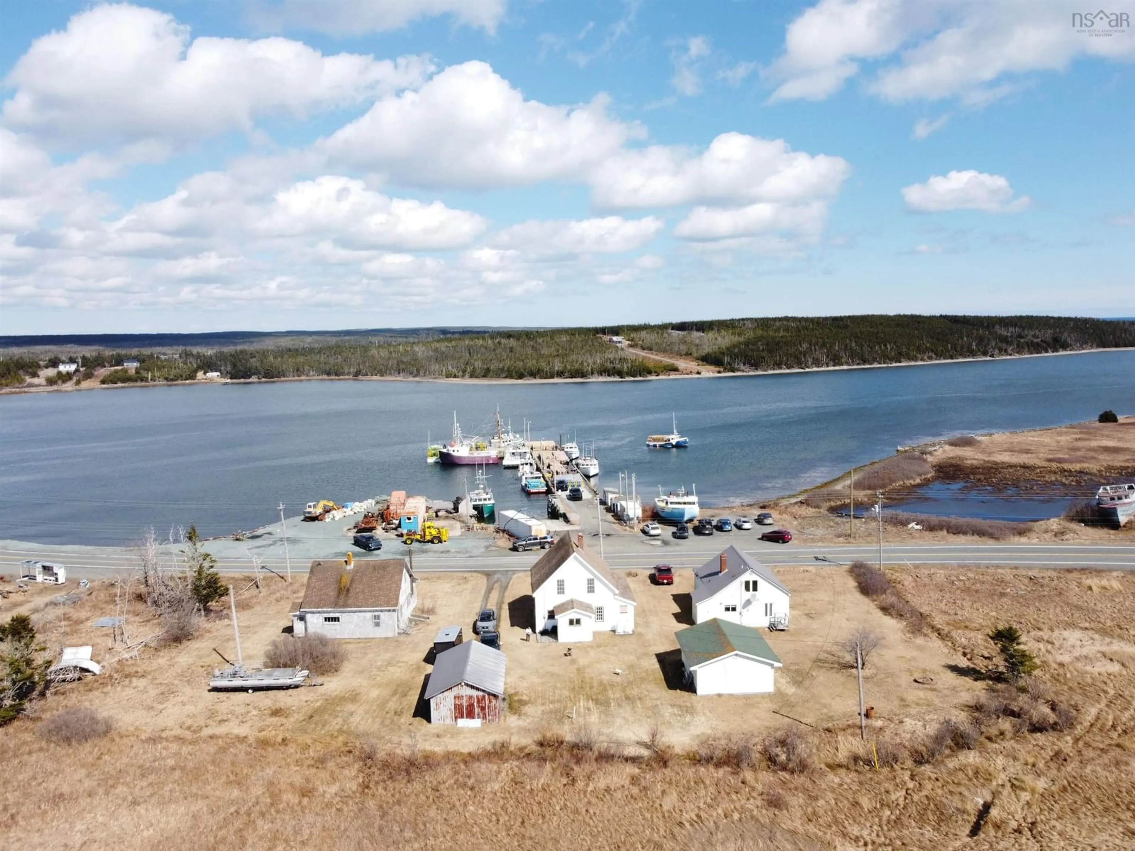 A pic from outside/outdoor area/front of a property/back of a property/a pic from drone, water/lake/river/ocean view for 1609&1613 Highway 7 & Turners Island, Marie Joseph Nova Scotia B0J 2G0