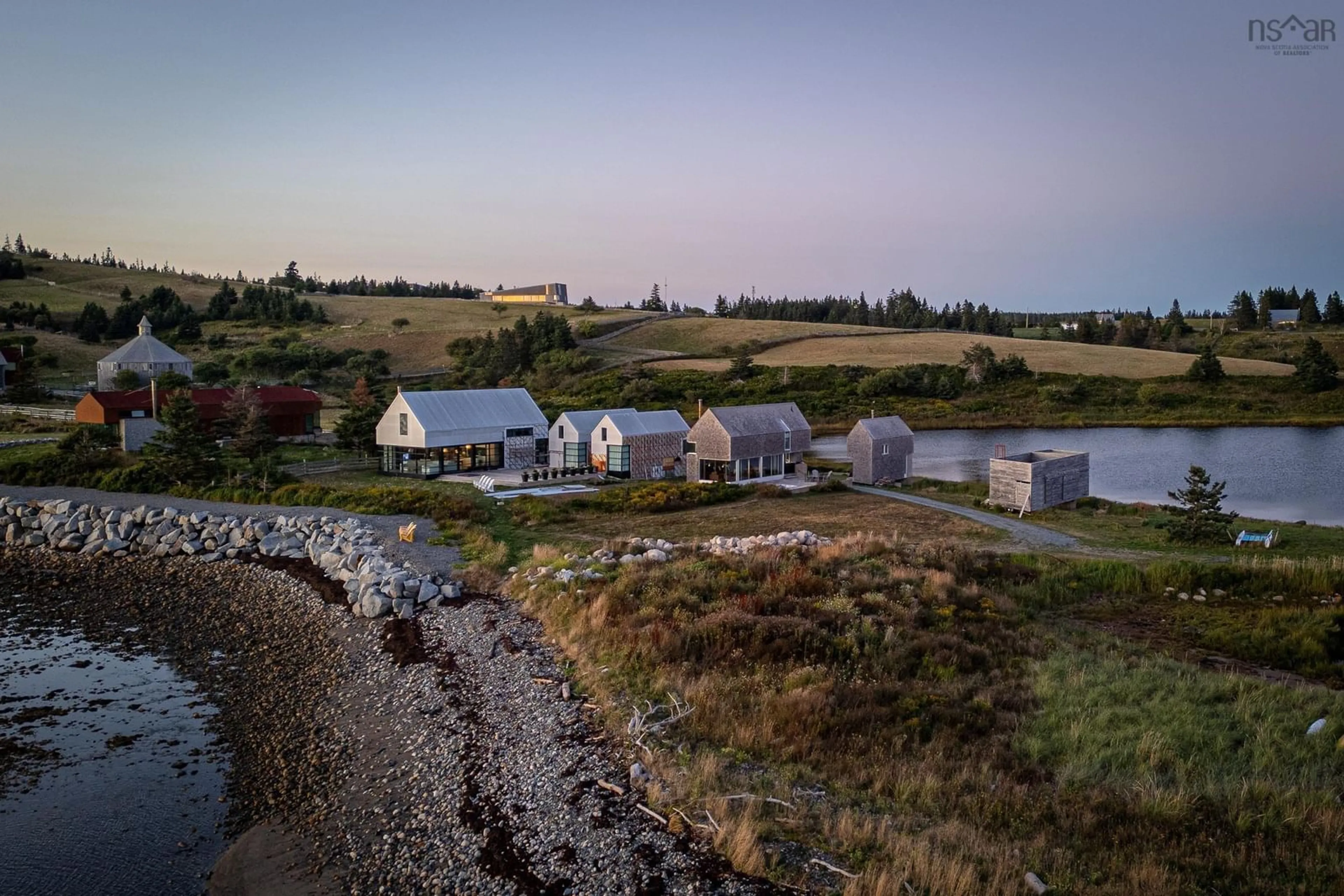 A pic from outside/outdoor area/front of a property/back of a property/a pic from drone, water/lake/river/ocean view for 120 Net Yard Lane, Upper Kingsburg Nova Scotia B0X 2X0