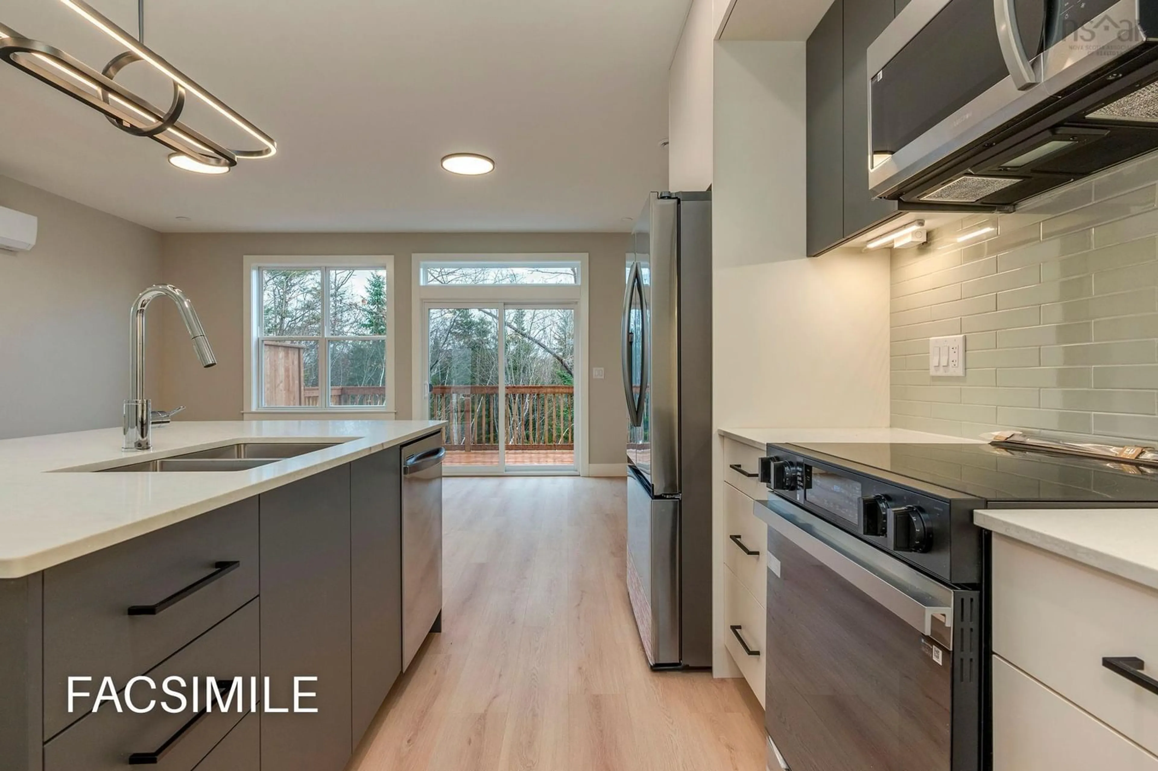 Open concept kitchen, ceramic/tile floor for Honeygold Dr #24B, Halifax Nova Scotia B3R 0J1