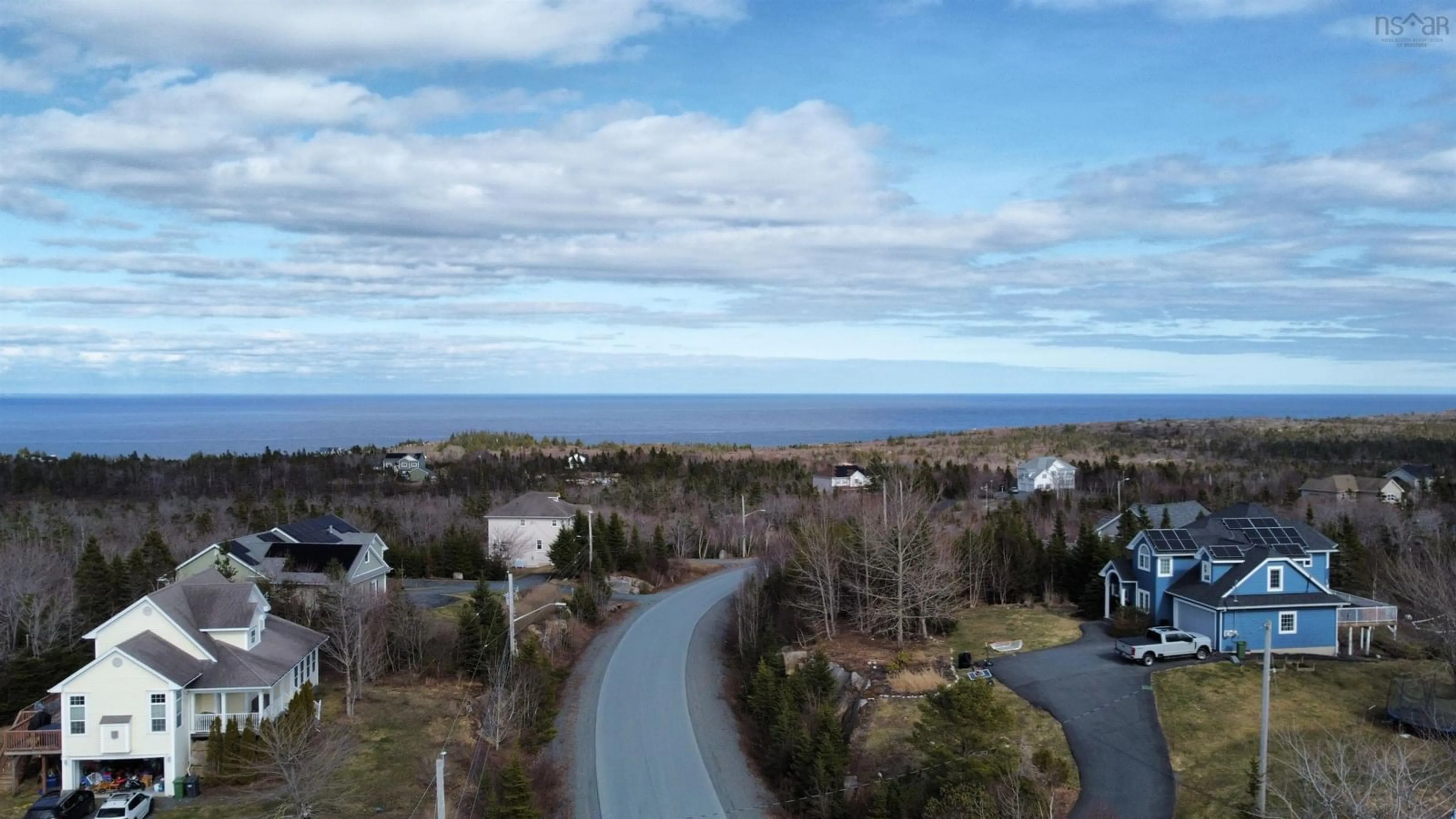 A pic from outside/outdoor area/front of a property/back of a property/a pic from drone, water/lake/river/ocean view for 173 Portovista Dr, Portuguese Cove Nova Scotia B3V 1P3