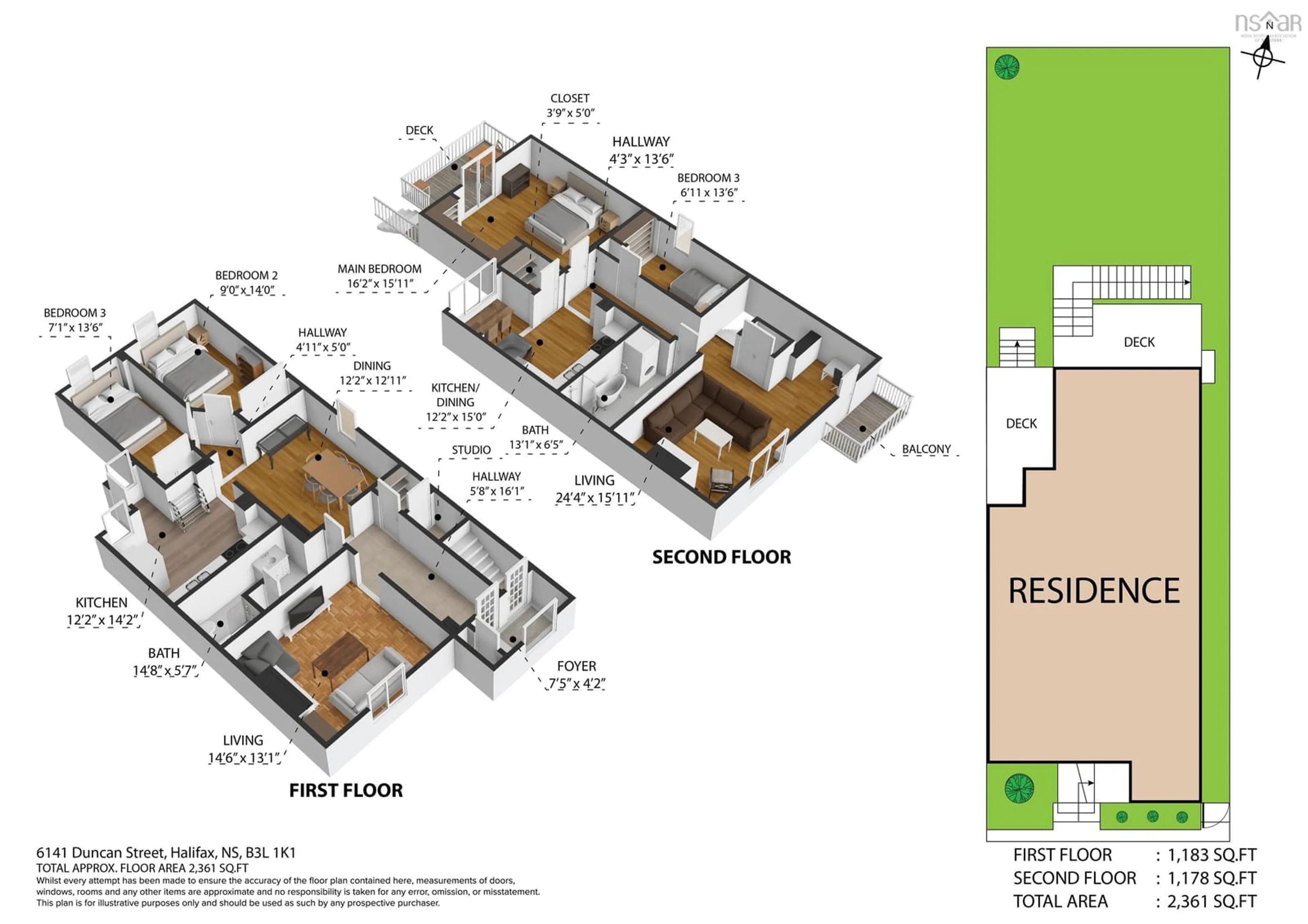 Floor plan for 6141/6143 Duncan Street St, Halifax Nova Scotia B3L 1K1
