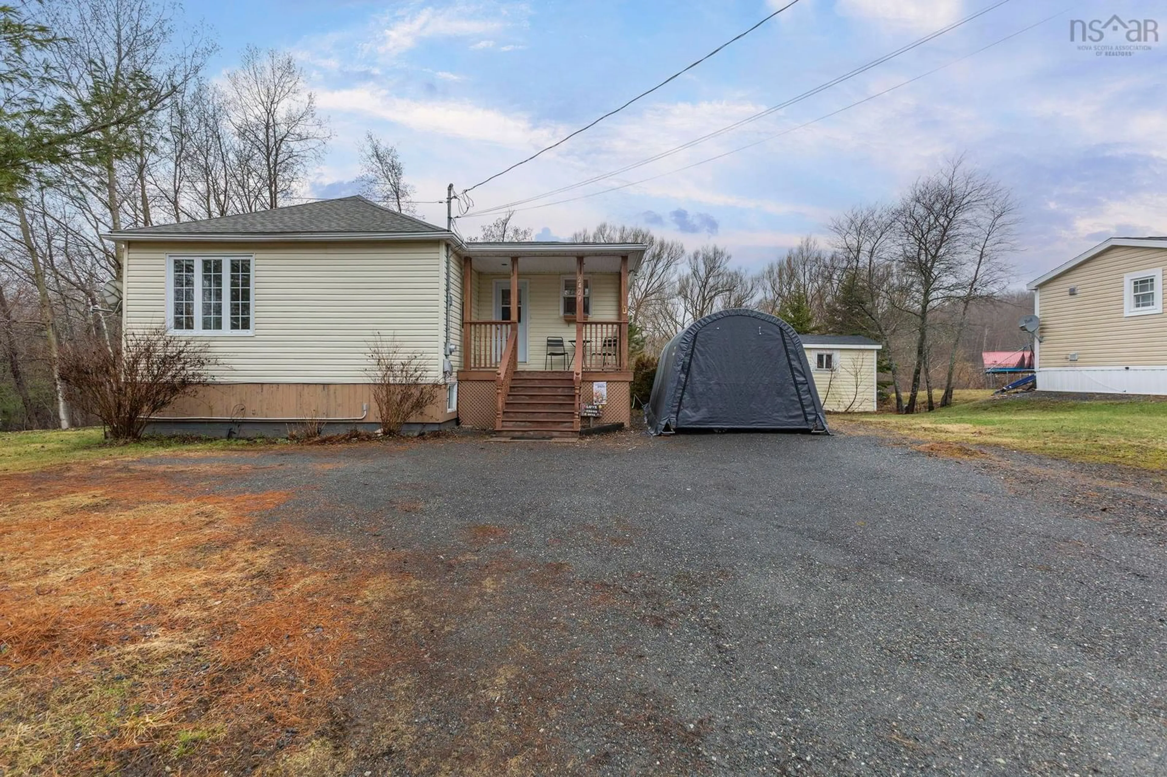 A pic from outside/outdoor area/front of a property/back of a property/a pic from drone, street for 2423 Westville Rd, Westville Nova Scotia B0K 2A0