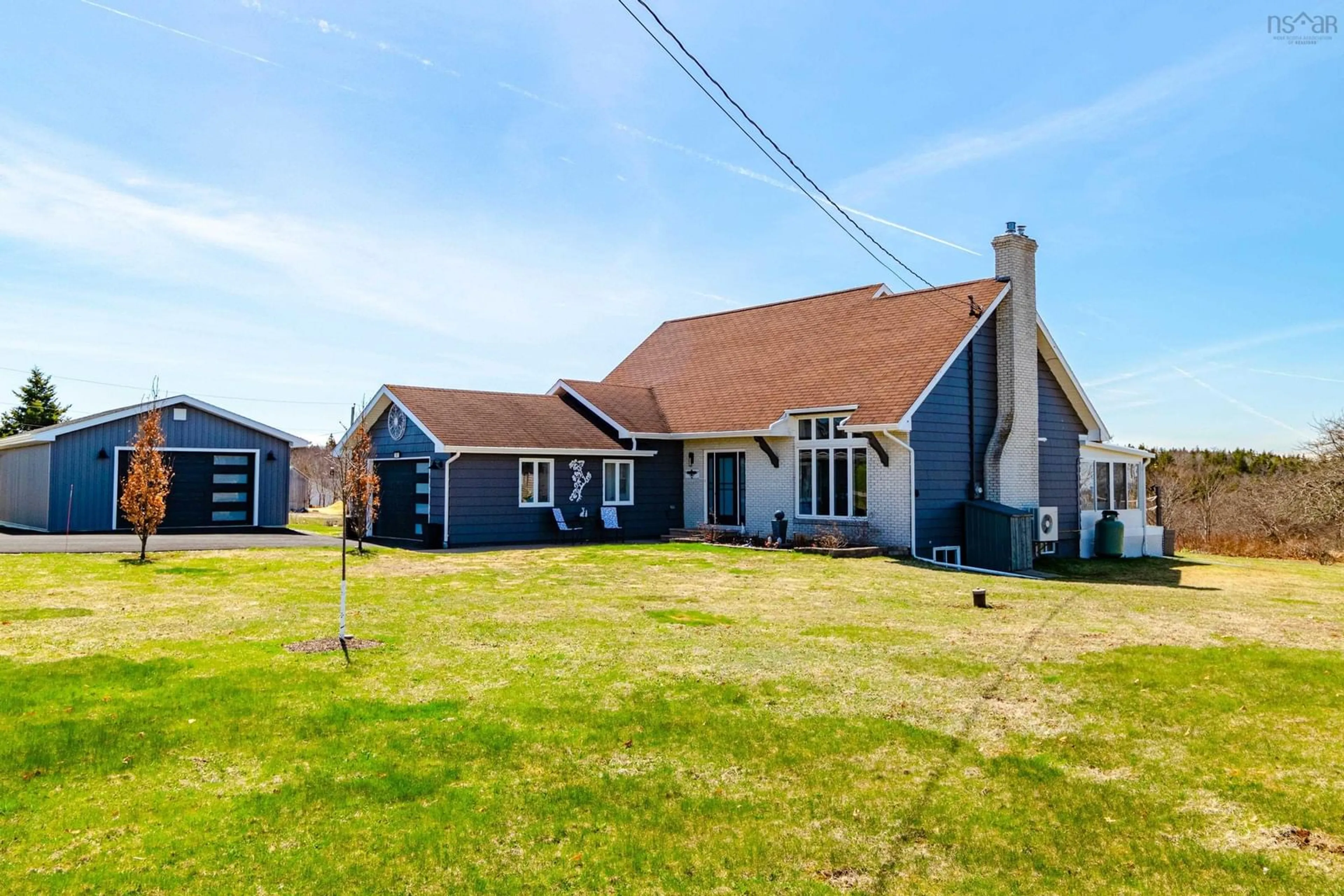 A pic from outside/outdoor area/front of a property/back of a property/a pic from drone, unknown for 53 Jovite Rd, Saulnierville Station Nova Scotia B0W 2Z0