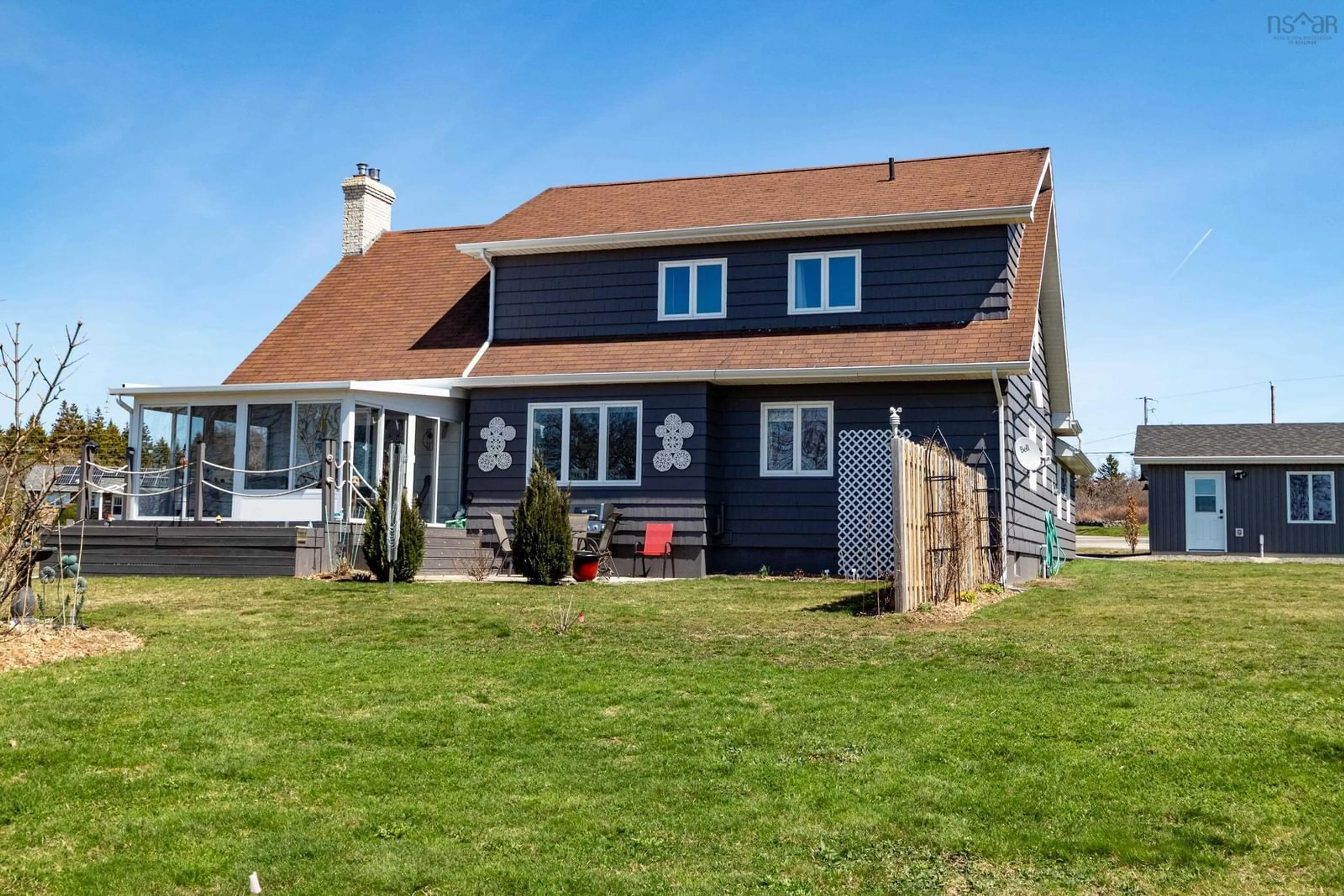 A pic from outside/outdoor area/front of a property/back of a property/a pic from drone, unknown for 53 Jovite Rd, Saulnierville Station Nova Scotia B0W 2Z0