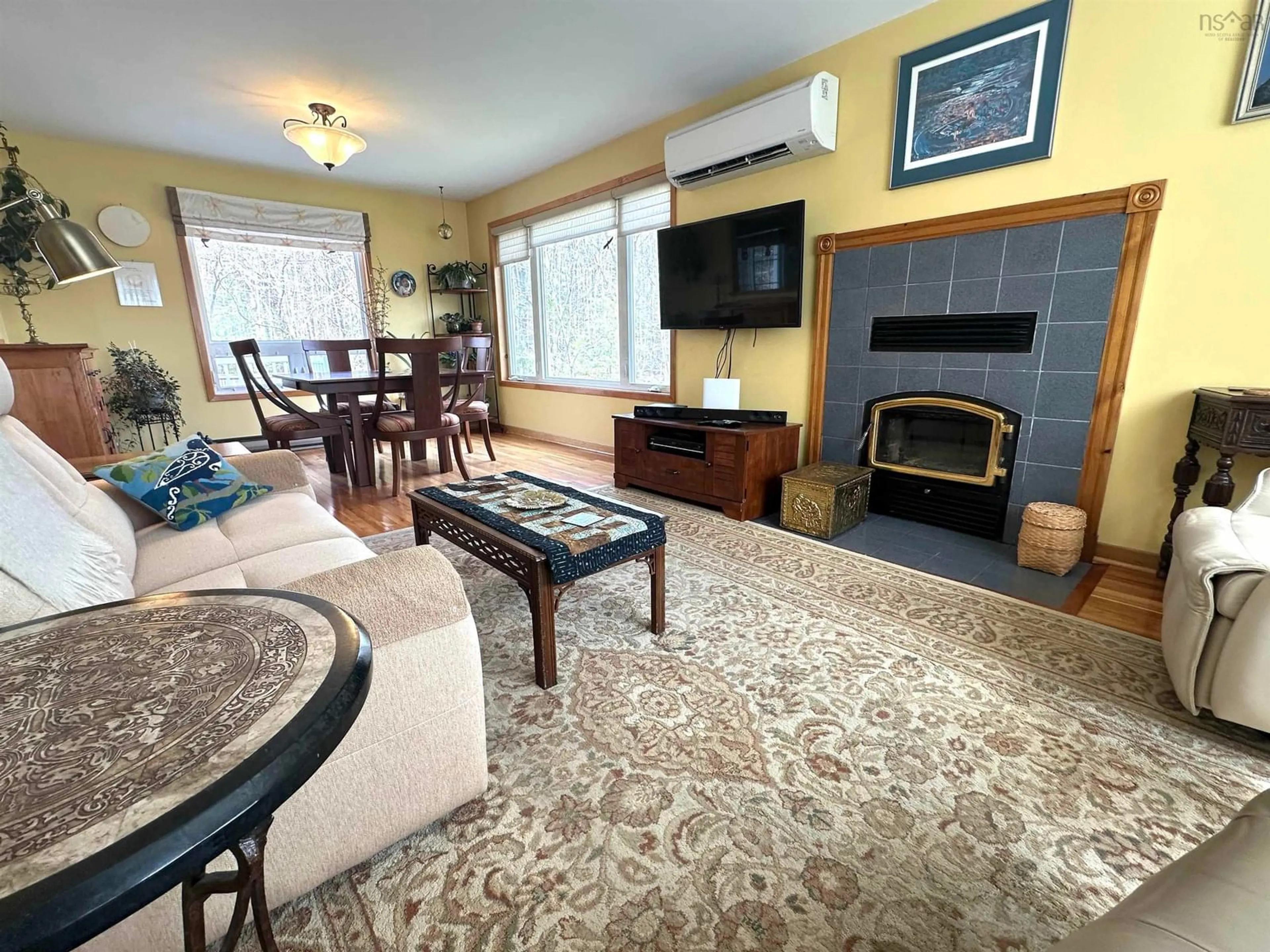 Living room with furniture, unknown for 46 Old Falls Rd, Liverpool Nova Scotia B0T 1K0