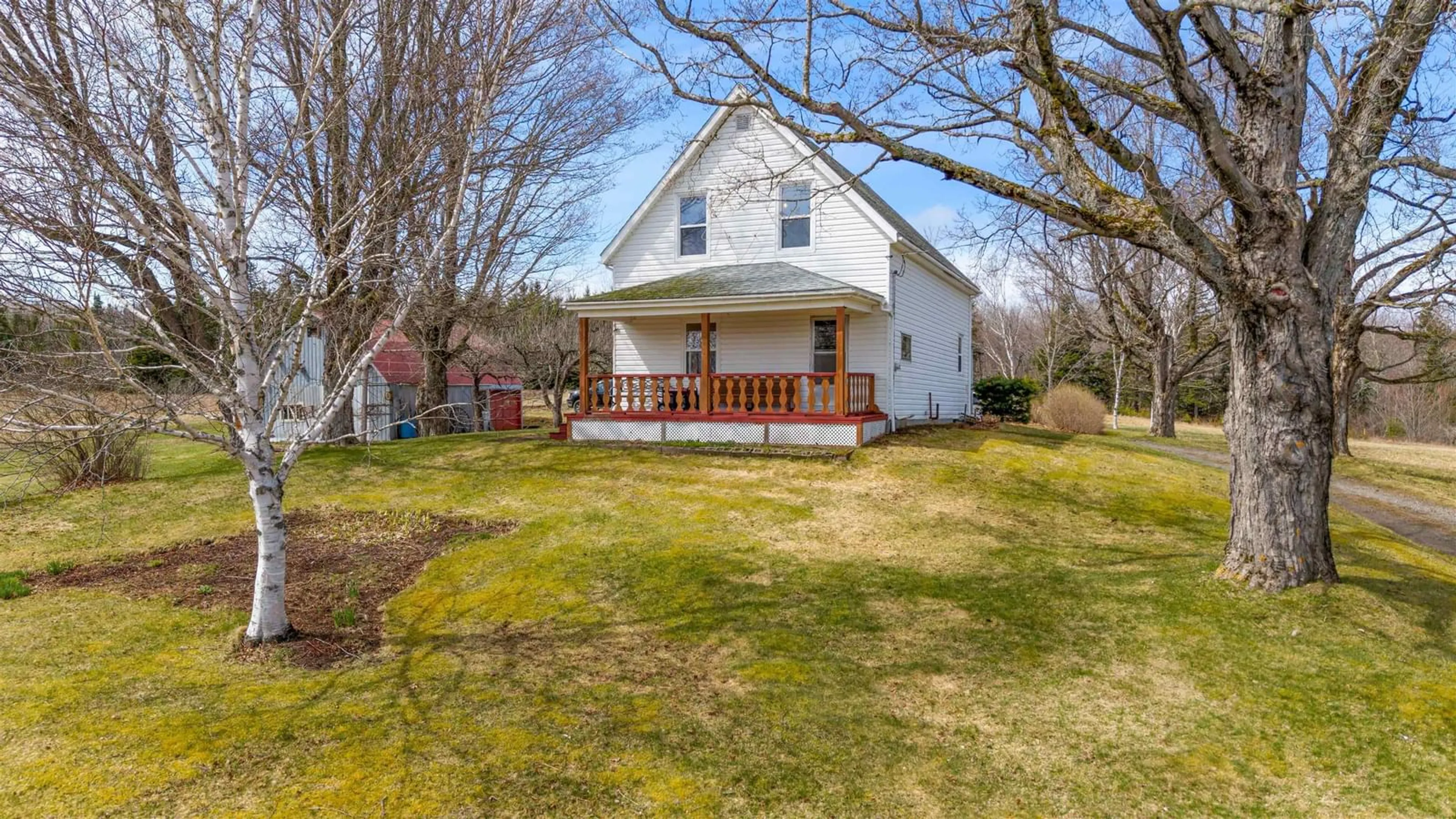 A pic from outside/outdoor area/front of a property/back of a property/a pic from drone, street for 4521 Stellarton Trafalgar Rd, Hopewell Nova Scotia B0K 1S0