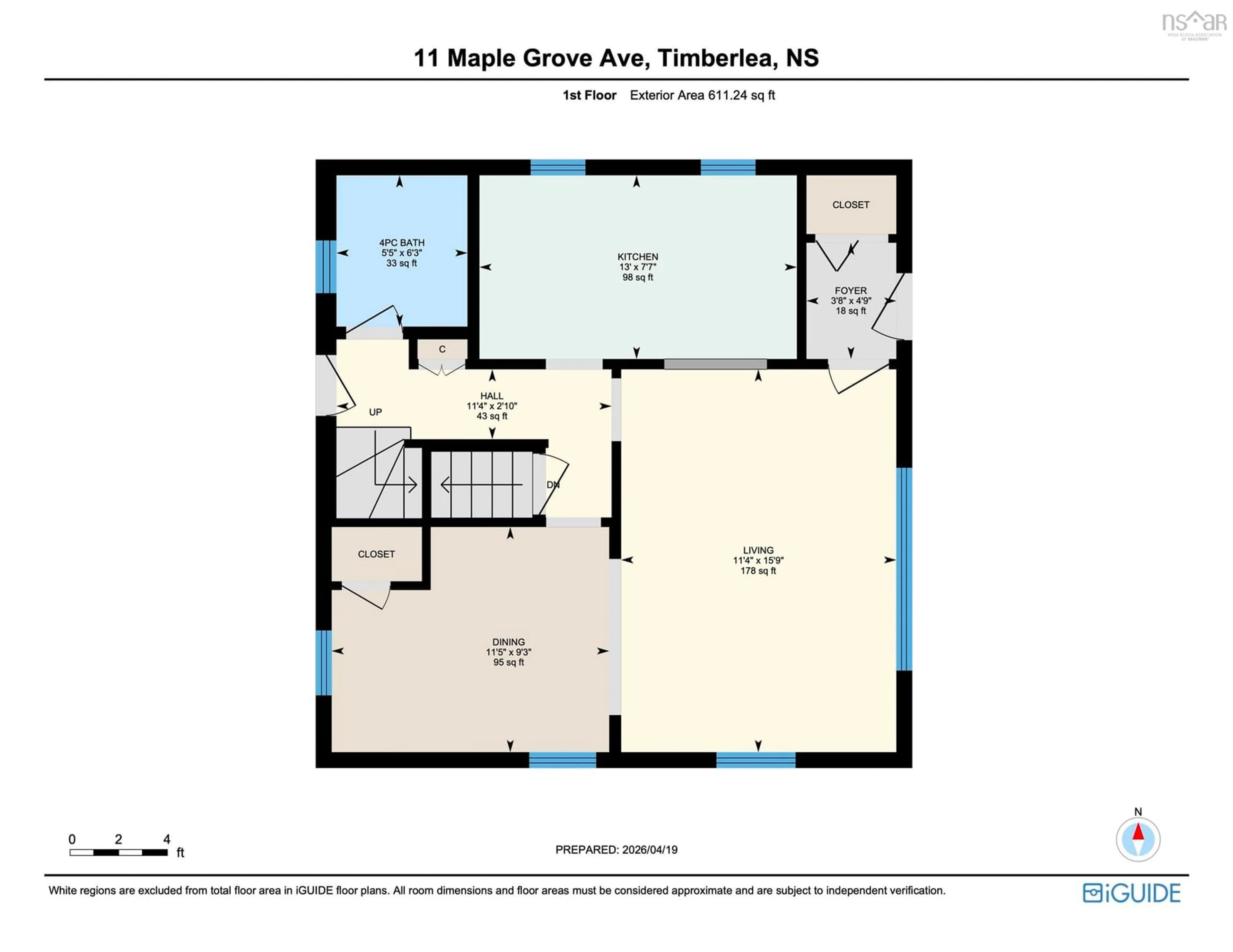 Floor plan for 11 Maple Grove Ave, Timberlea Nova Scotia B3T 1B9