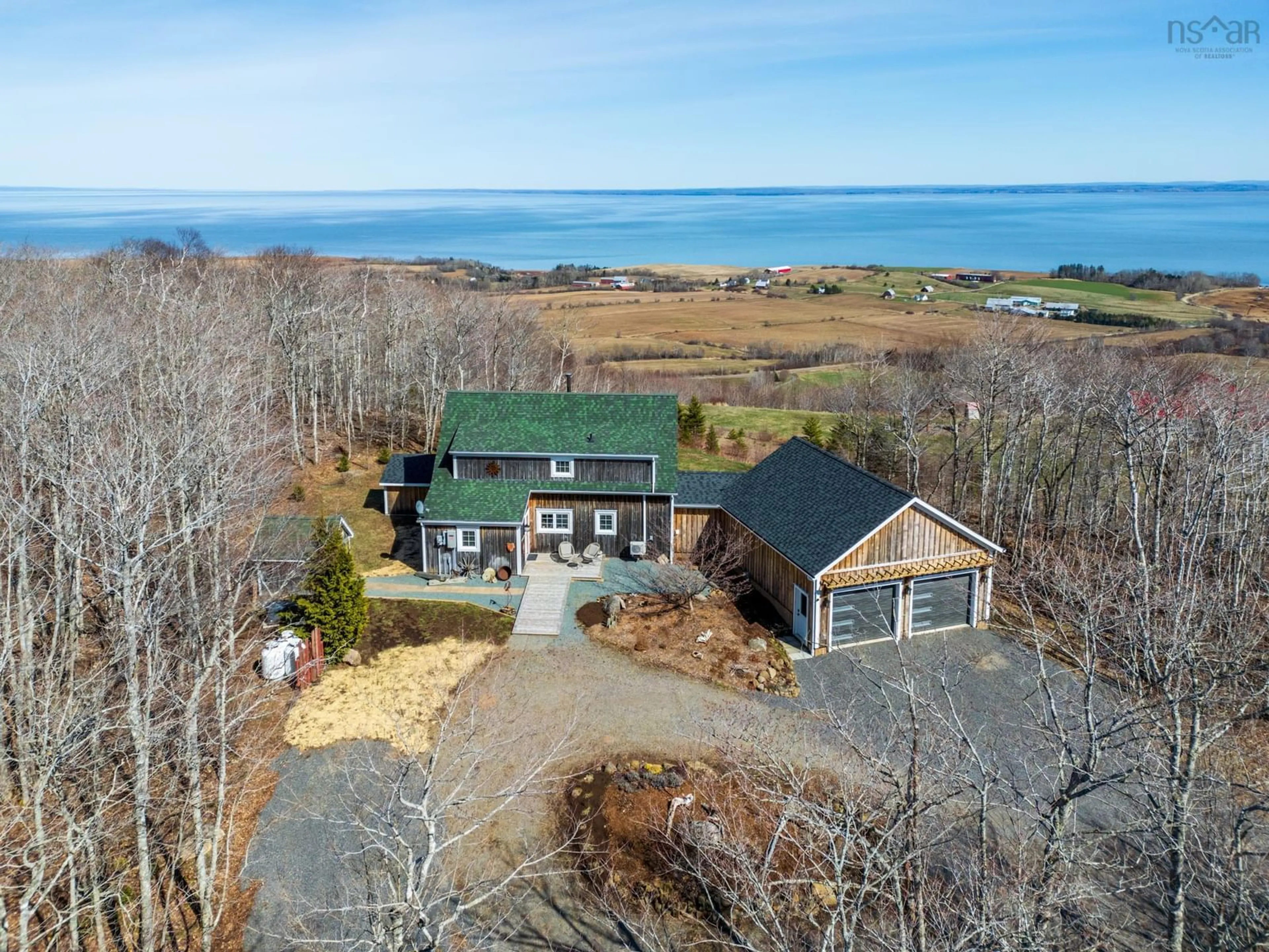 A pic from outside/outdoor area/front of a property/back of a property/a pic from drone, water/lake/river/ocean view for 4004 Highway 358, South Scots Bay Nova Scotia B0P 1H0
