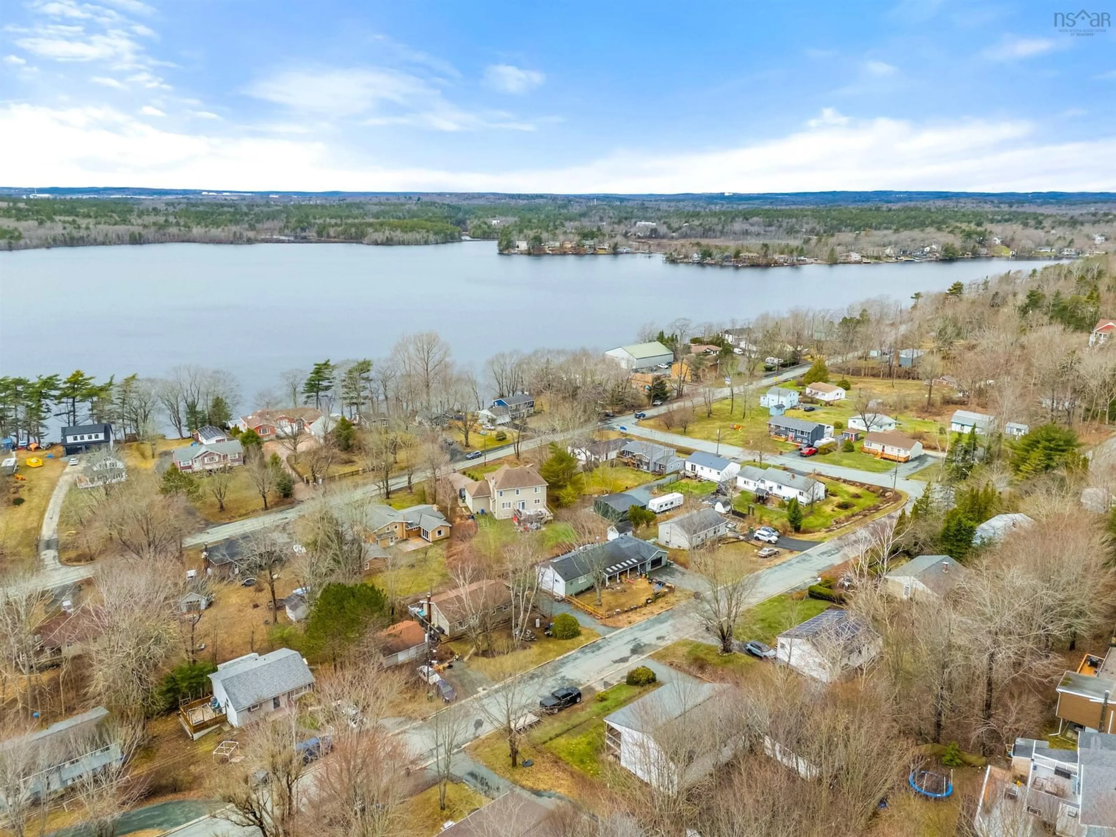 A pic from outside/outdoor area/front of a property/back of a property/a pic from drone, water/lake/river/ocean view for 57 Beechcrest Dr, Waverley Nova Scotia B2R 1L4