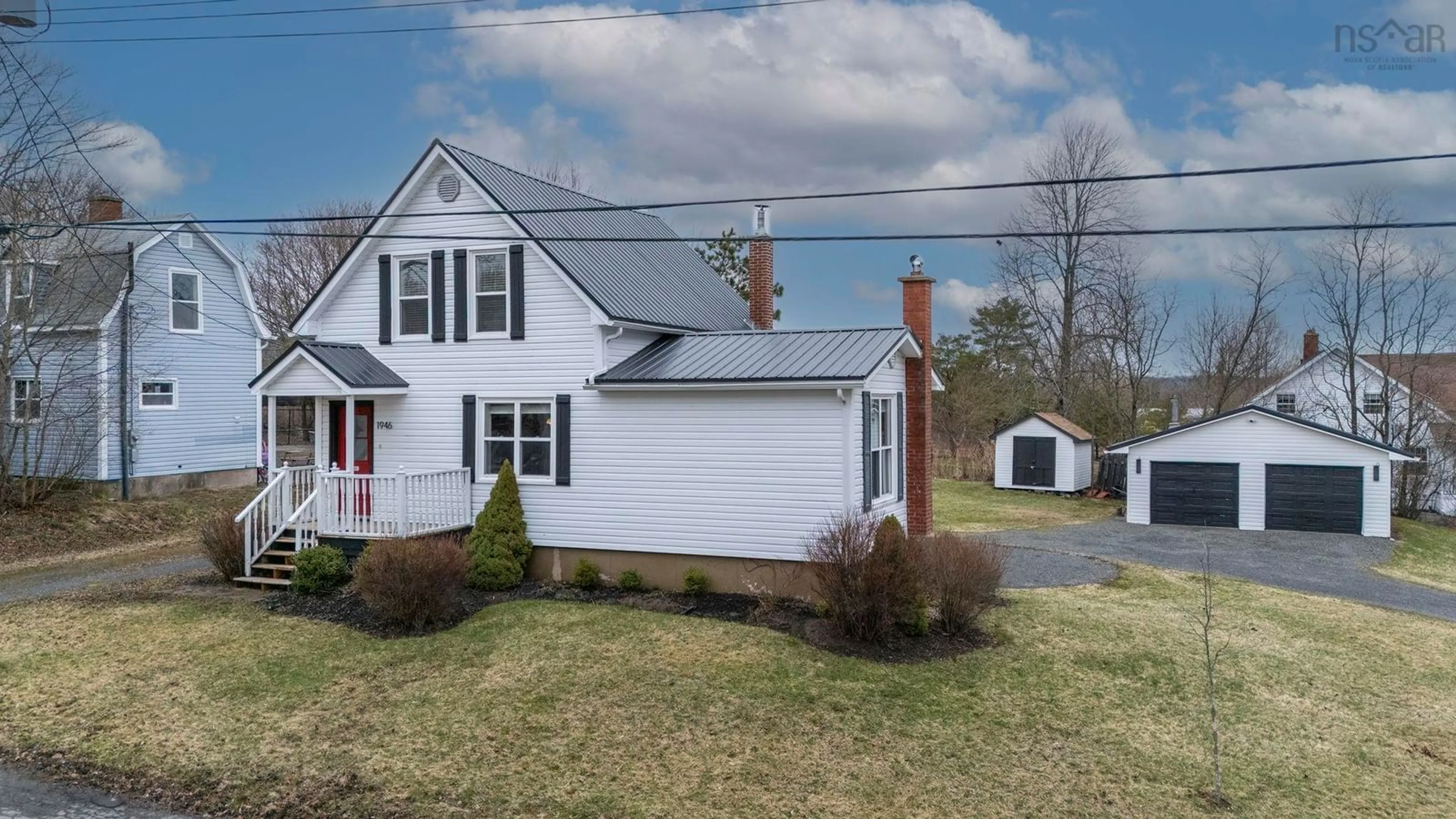 A pic from outside/outdoor area/front of a property/back of a property/a pic from drone, street for 1946 West St, Westville Nova Scotia B0K 2A0