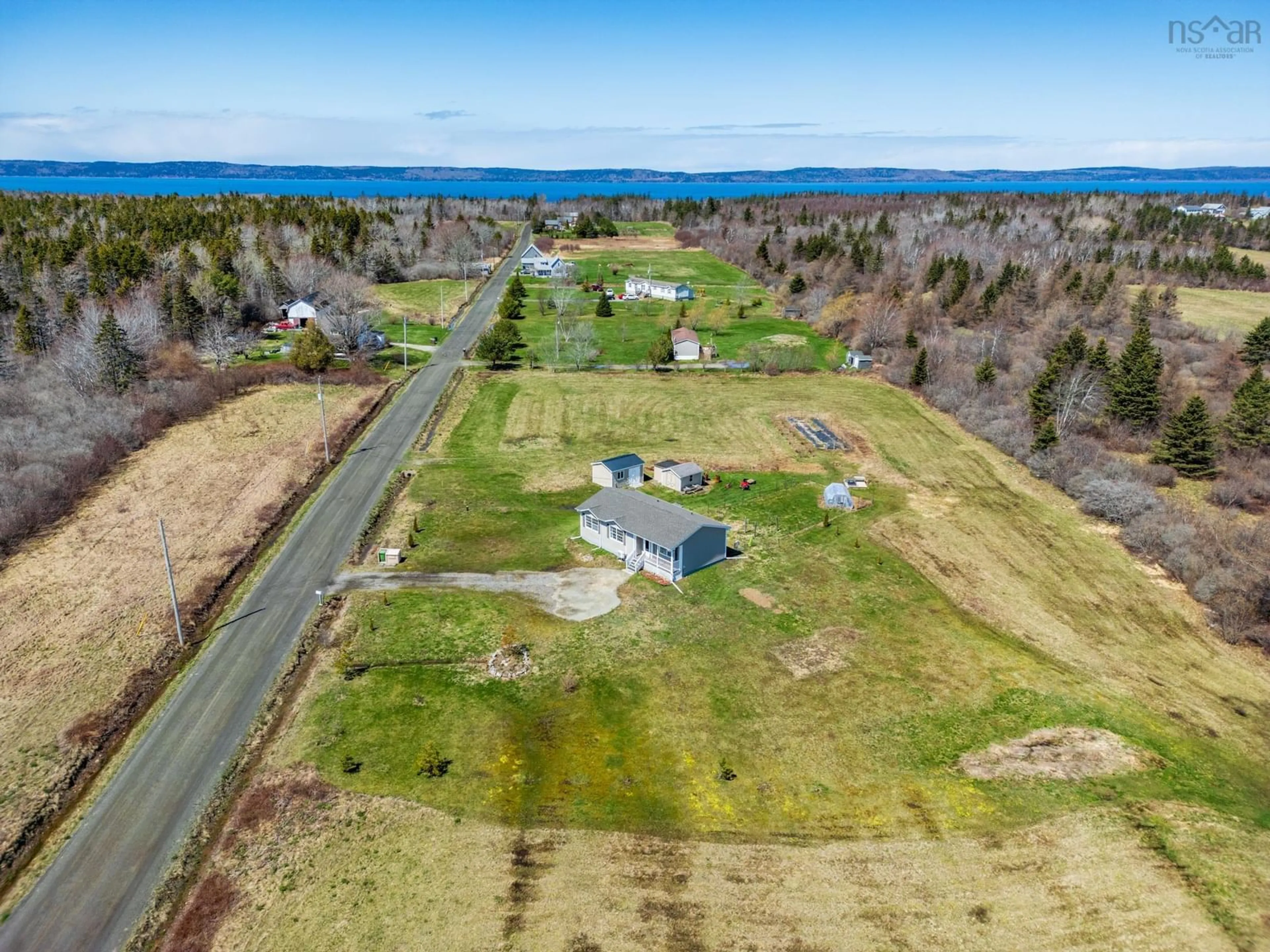 A pic from outside/outdoor area/front of a property/back of a property/a pic from drone, water/lake/river/ocean view for 30 Kinney Road, Ashmore Nova Scotia B0W 3T0